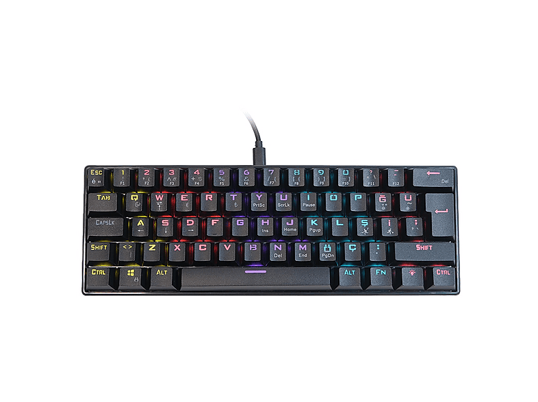 XPG Summoner Mini RGB Blue Switch Türkçe Kablolu Oyuncu Klavyesi Siyah