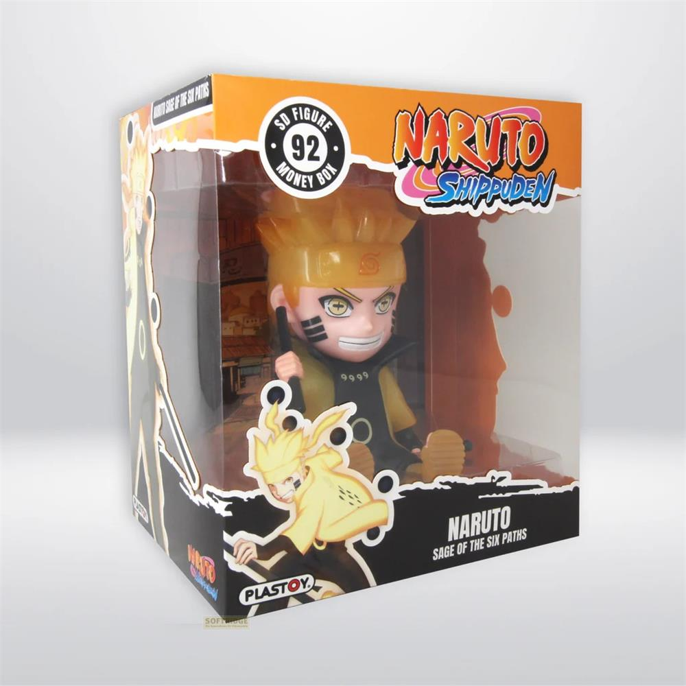 Hucha de Naruto Shippuden Naruto Sabio de los Seis Caminos de Plastoy en caja.