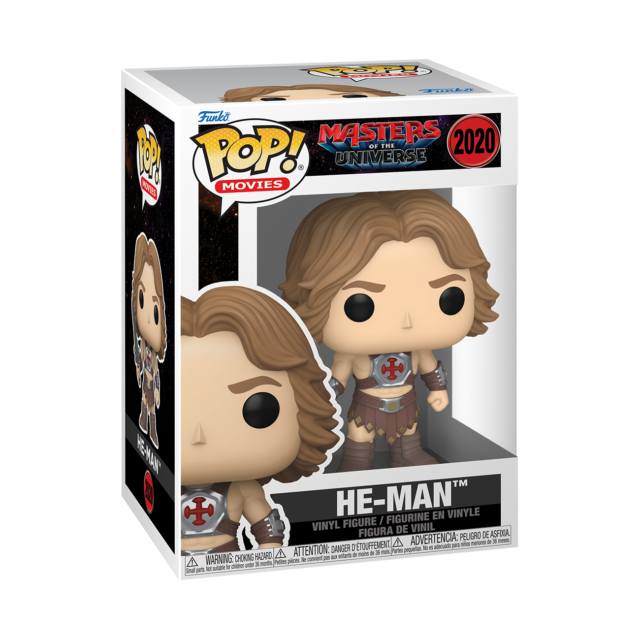 Figura de vinilo Funko Pop Masters of the Universe He-Man en su caja.