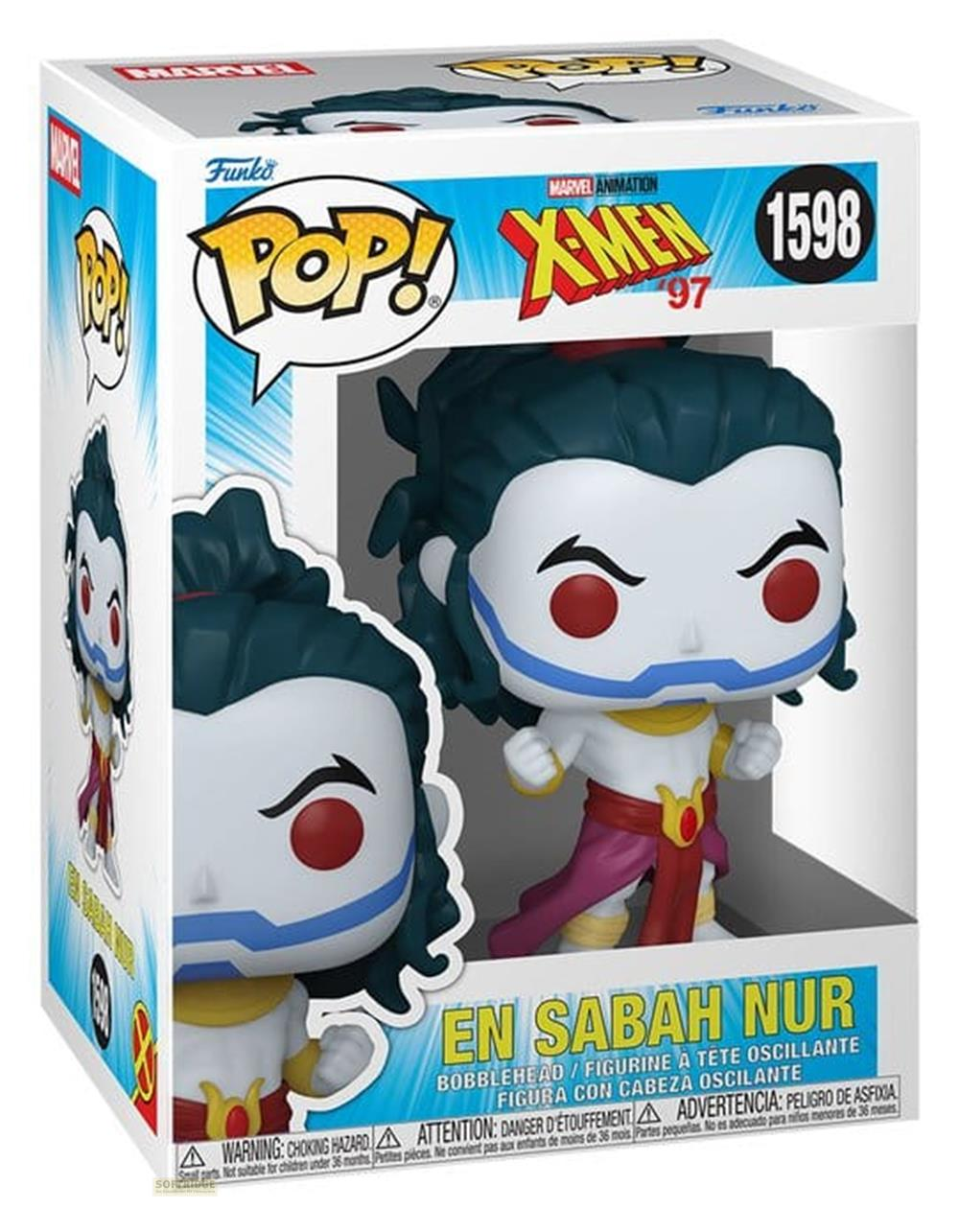 Figura Funko Pop de En Sabah Nur de X-Men '97 dentro de su caja.