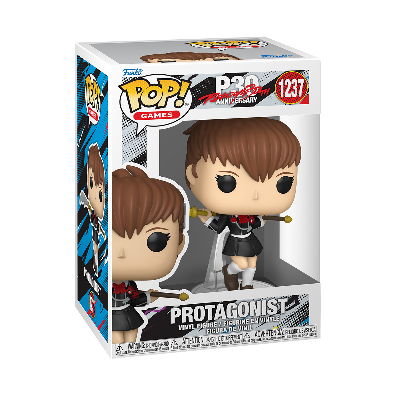 Figura de vinilo coleccionable Funko Pop Games Protagonist en caja.