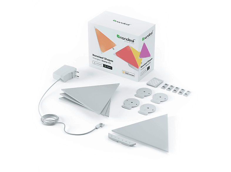 NANOLEAF Üçgen RGBW Genişletme Paketi App Kontrollü 3 Parça Siyah Apple Home Akıllı Led Panel