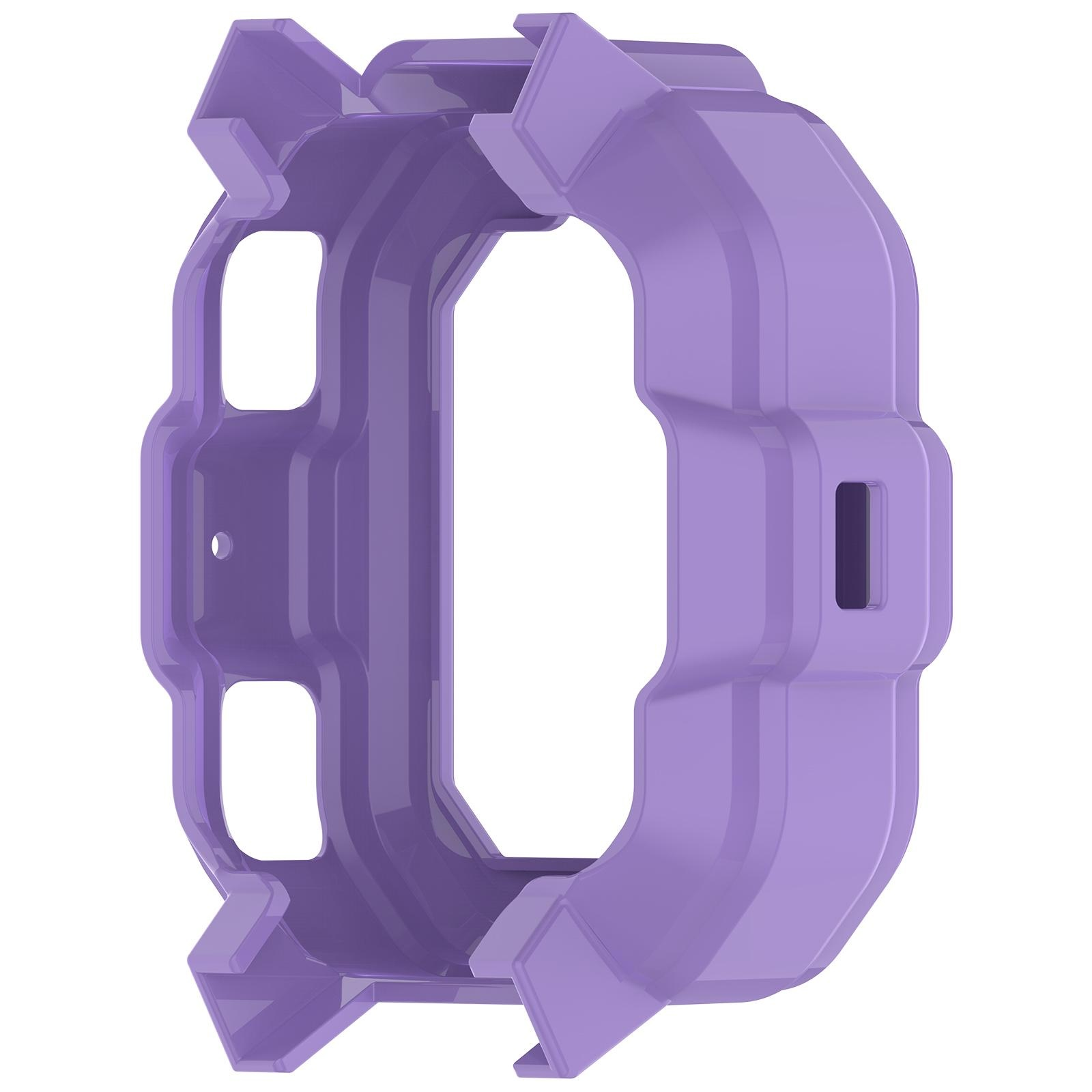 Lila Smartwatch-Hülle mit präzisen Ausschnitten für Knöpfe und Anschlüsse.
