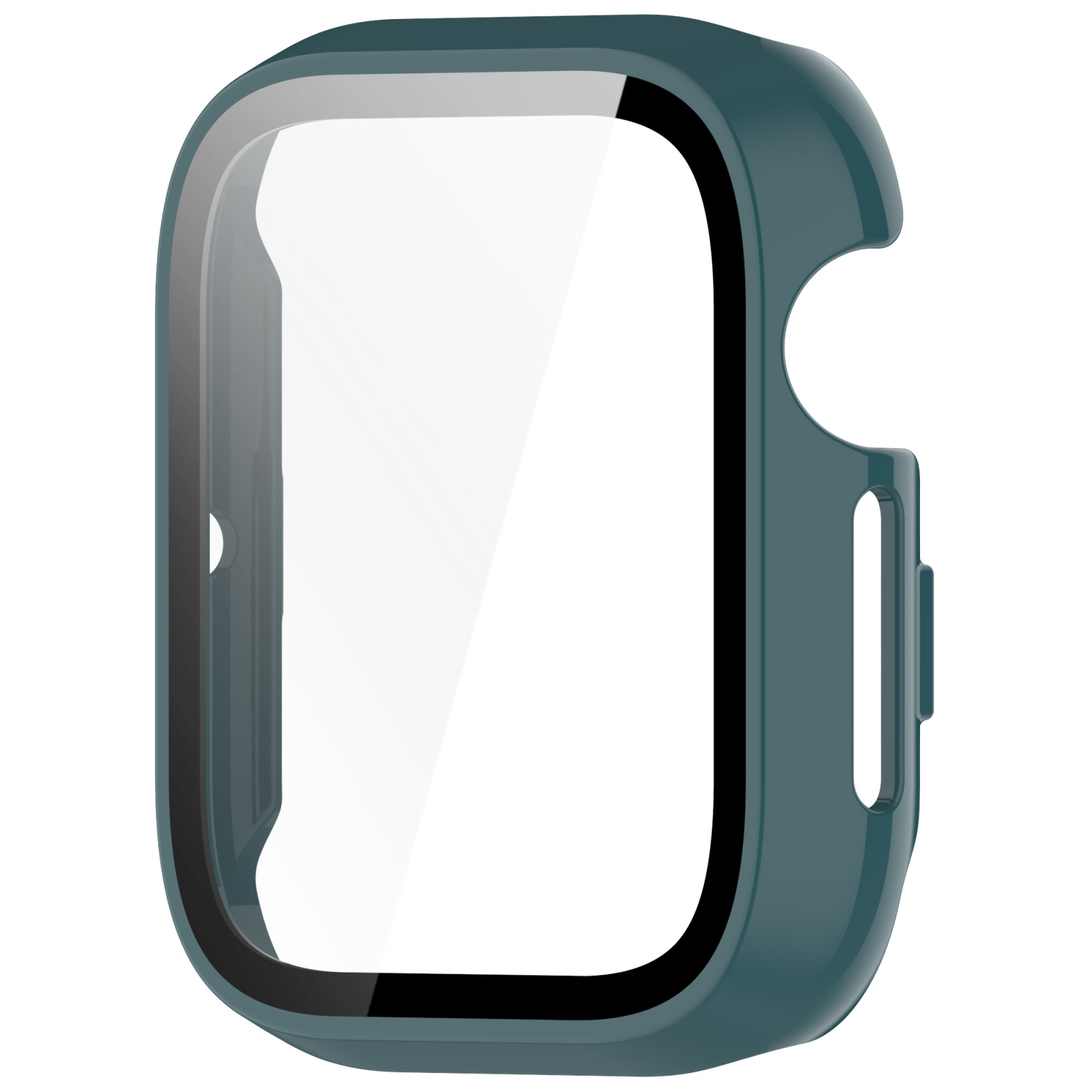 Custodia protettiva per smartwatch verde scuro con protezione per lo schermo.
