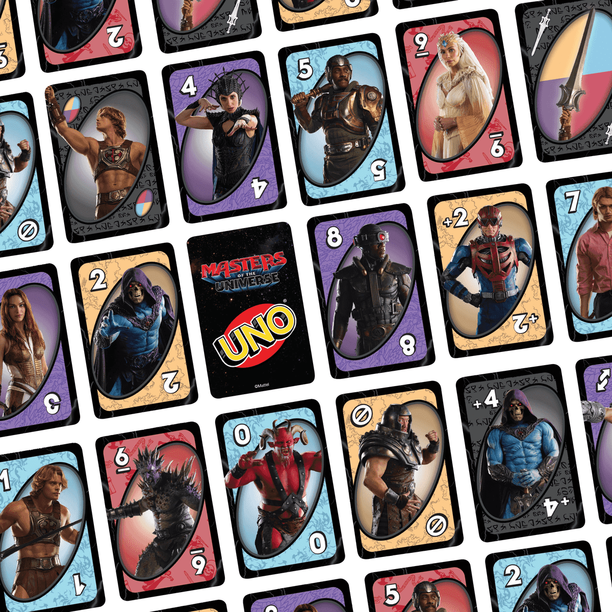 Les cartes UNO Masters of the Universe présentent des personnages.