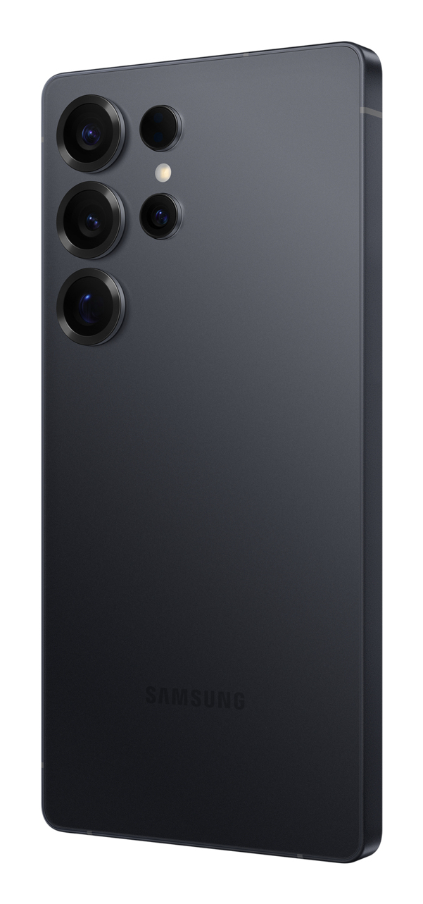 Retro di uno smartphone Samsung scuro con più lenti della fotocamera.