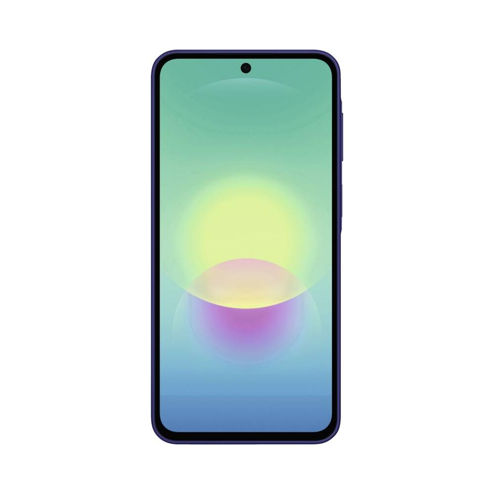 Un teléfono inteligente con un fondo abstracto colorido en la pantalla.
