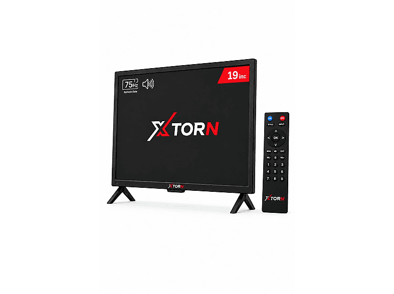 UPTECH Sesli Uzaktan Kumandalı 75Hz HDMI VGA Geniş Ekran 19 inç HD 5 ms Monitör Siyah