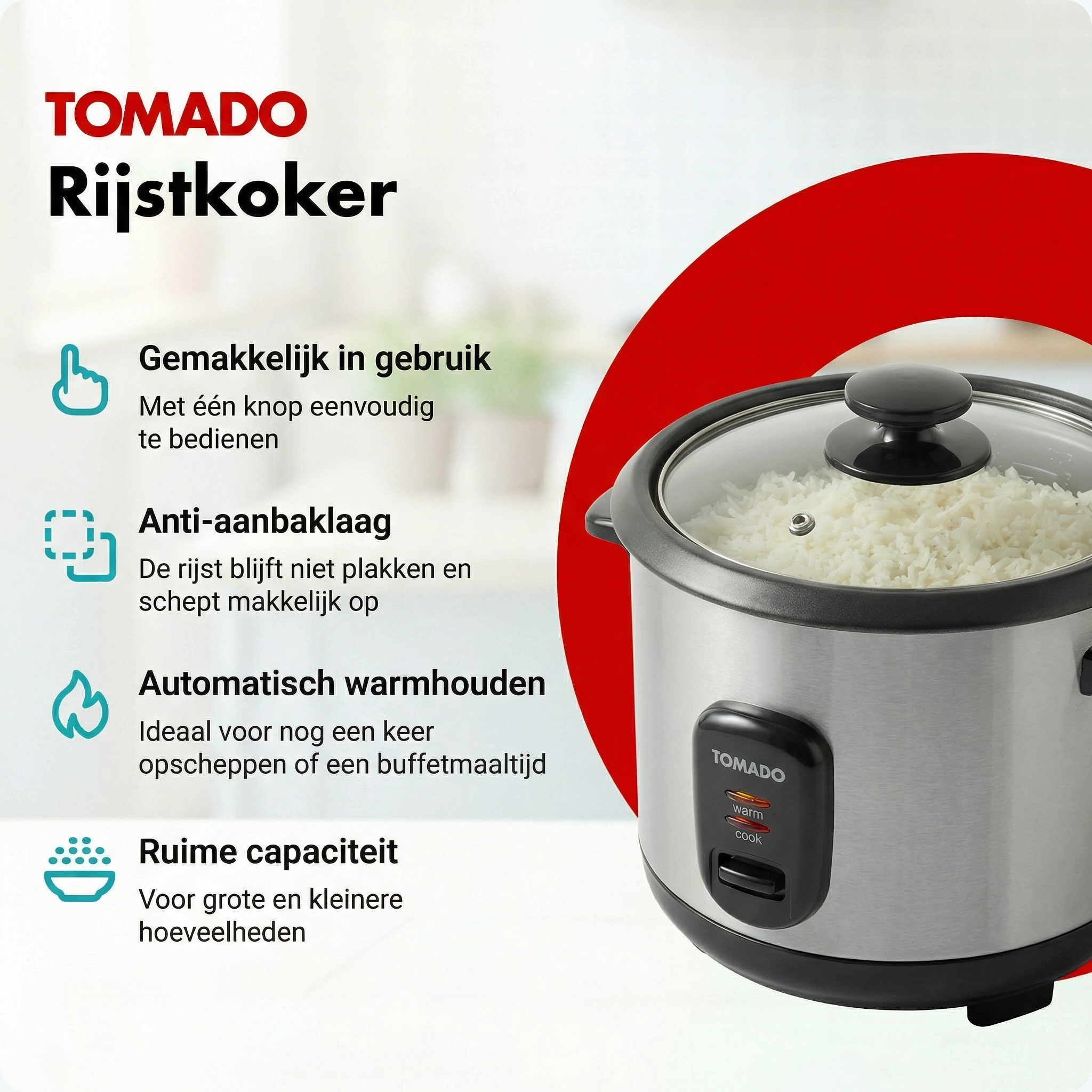 TOMADO TRC1001S Reiskocher