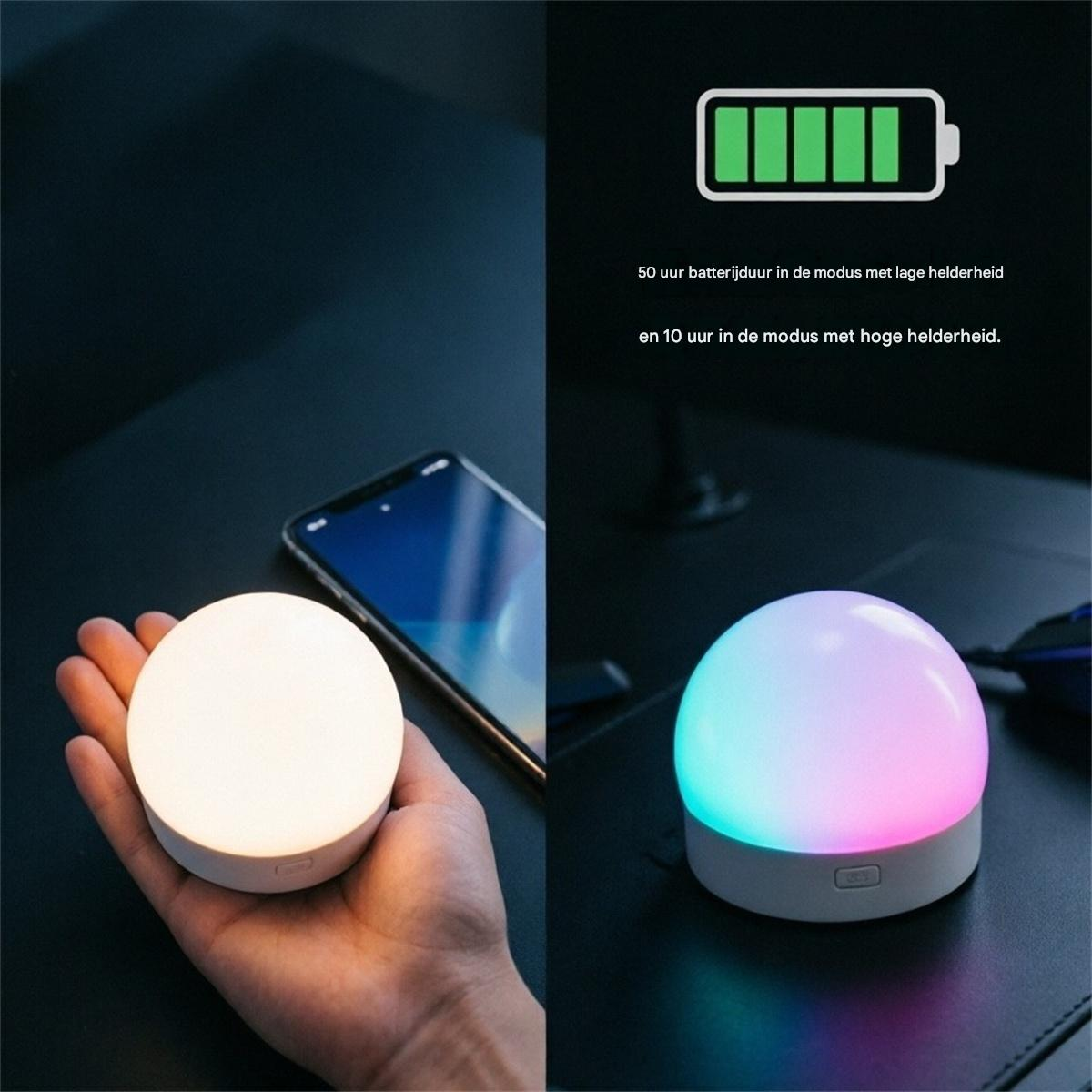 TOVBMUP RGB Akku Lampe USB-C Mit Fernbedienung LED-Lampe