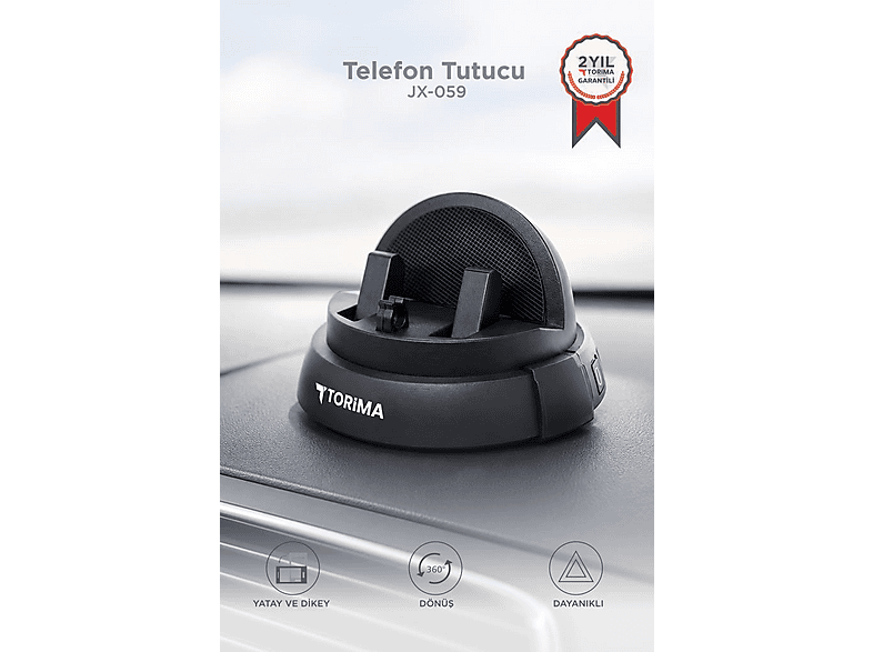 TORIMA 360 Derece Dönebilen Oto Aksesuarları JX059 Araç İçi Telefon Tutucu
