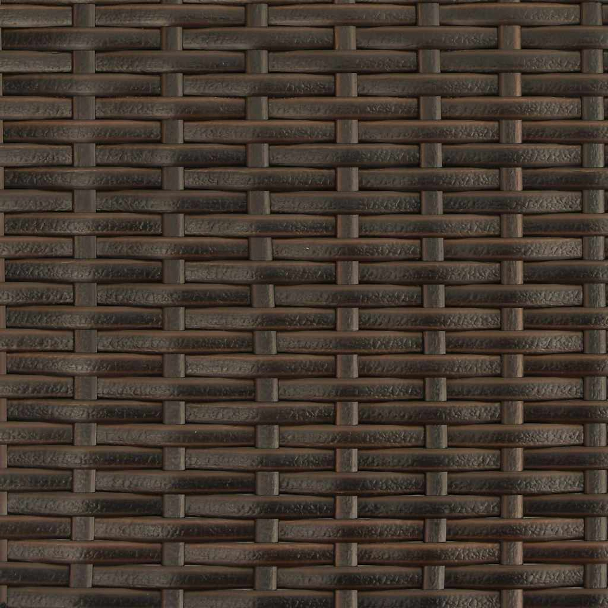 Dunkelbraunes, geflochtenes Rattan-Muster mit horizontalen und vertikalen Streifen.