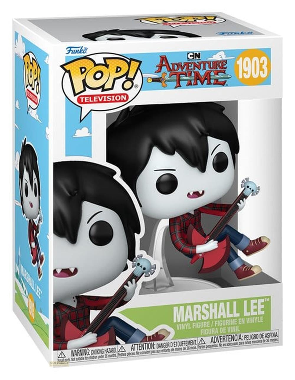 Figura de vinilo Funko Pop de Marshall Lee de Adventure Time con guitarra en caja.