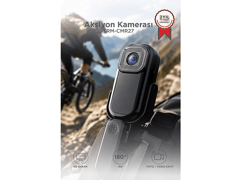 TORIMA 1080P Hd Kayıt 140 Derece Geniş Açı Klips Tasarımlı Kamera CMR27 Giyilebilir Aksiyon Kamera
