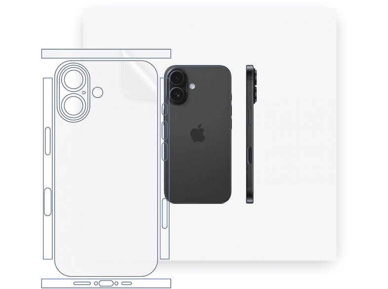 SCHITEC iPhone 16 Uyumlu Fullbody Arka Kaplama Hidrojel Ekran Koruyucu
