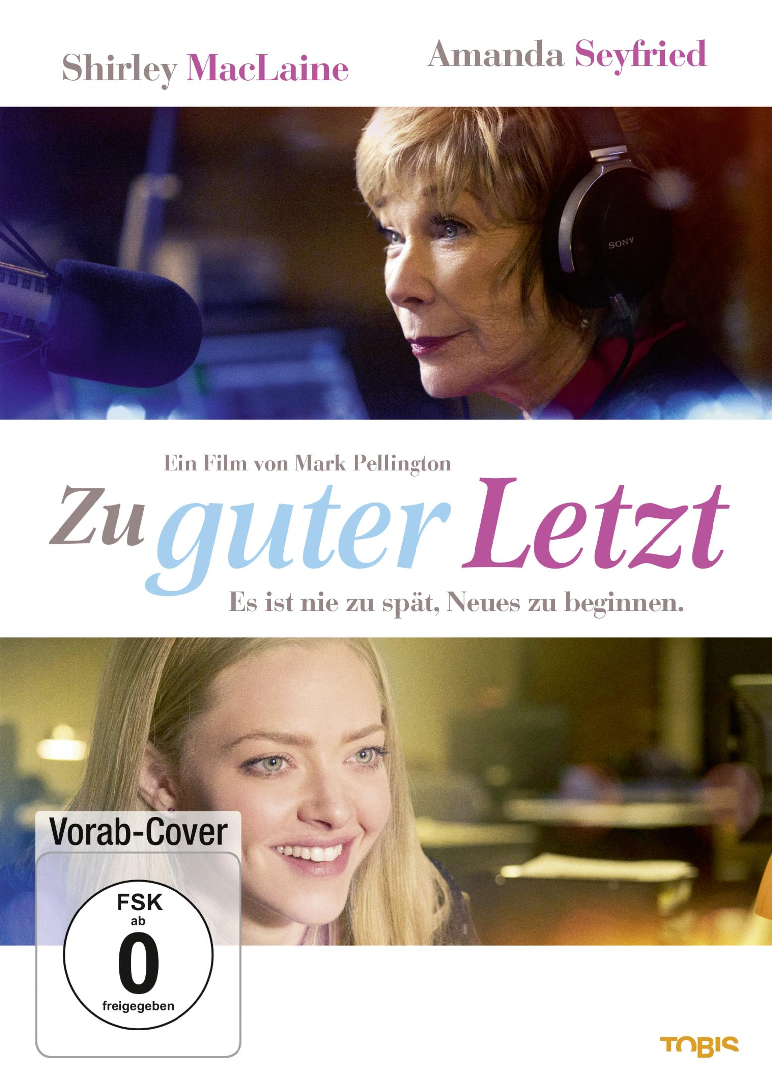 Filmposter Zu guter Letzt mit Shirley MacLaine und Amanda Seyfried in Kopfhörern.