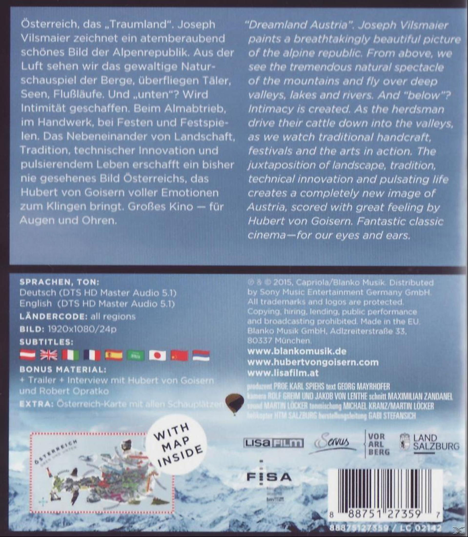 Rückseite einer DVD Hülle mit Textbeschreibung, technischen Details und Barcode in Deutsch und Englisch.