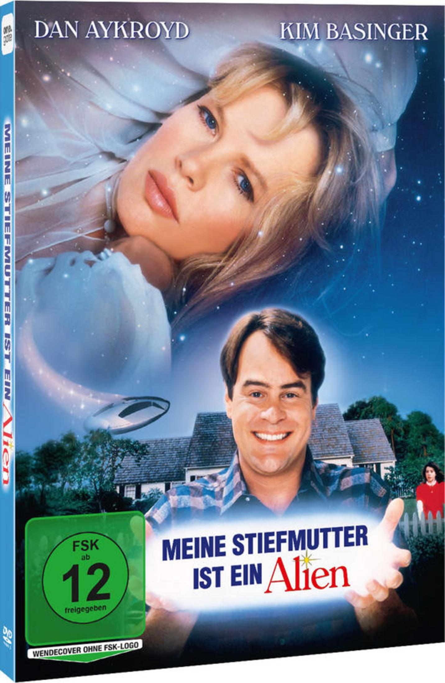 DVD-Cover von Meine Stiefmutter ist ein Alien mit Kim Basinger und Dan Aykroyd.