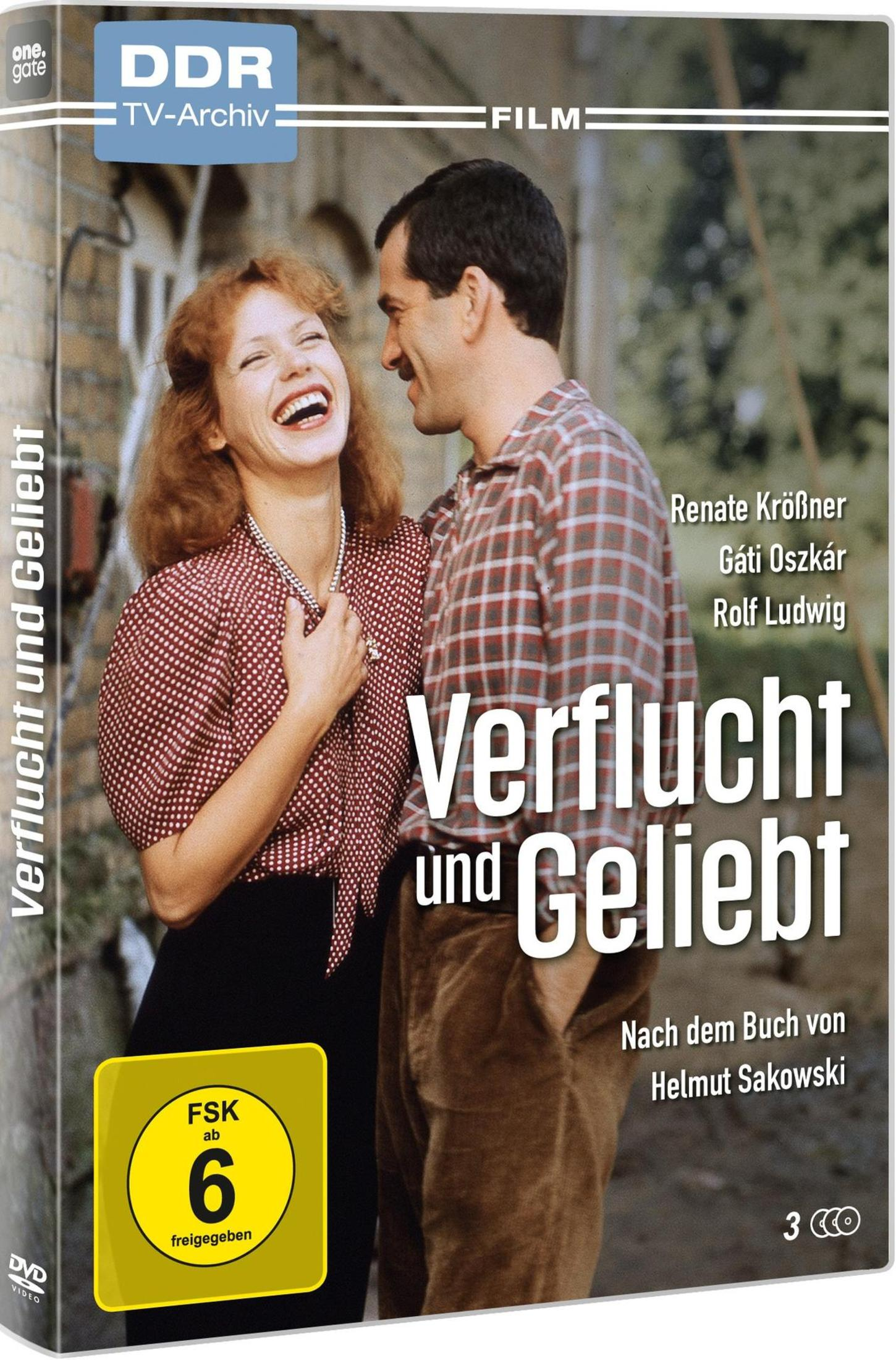 DVD-Cover von Verflucht und Geliebt mit lachendem Paar outdoors.