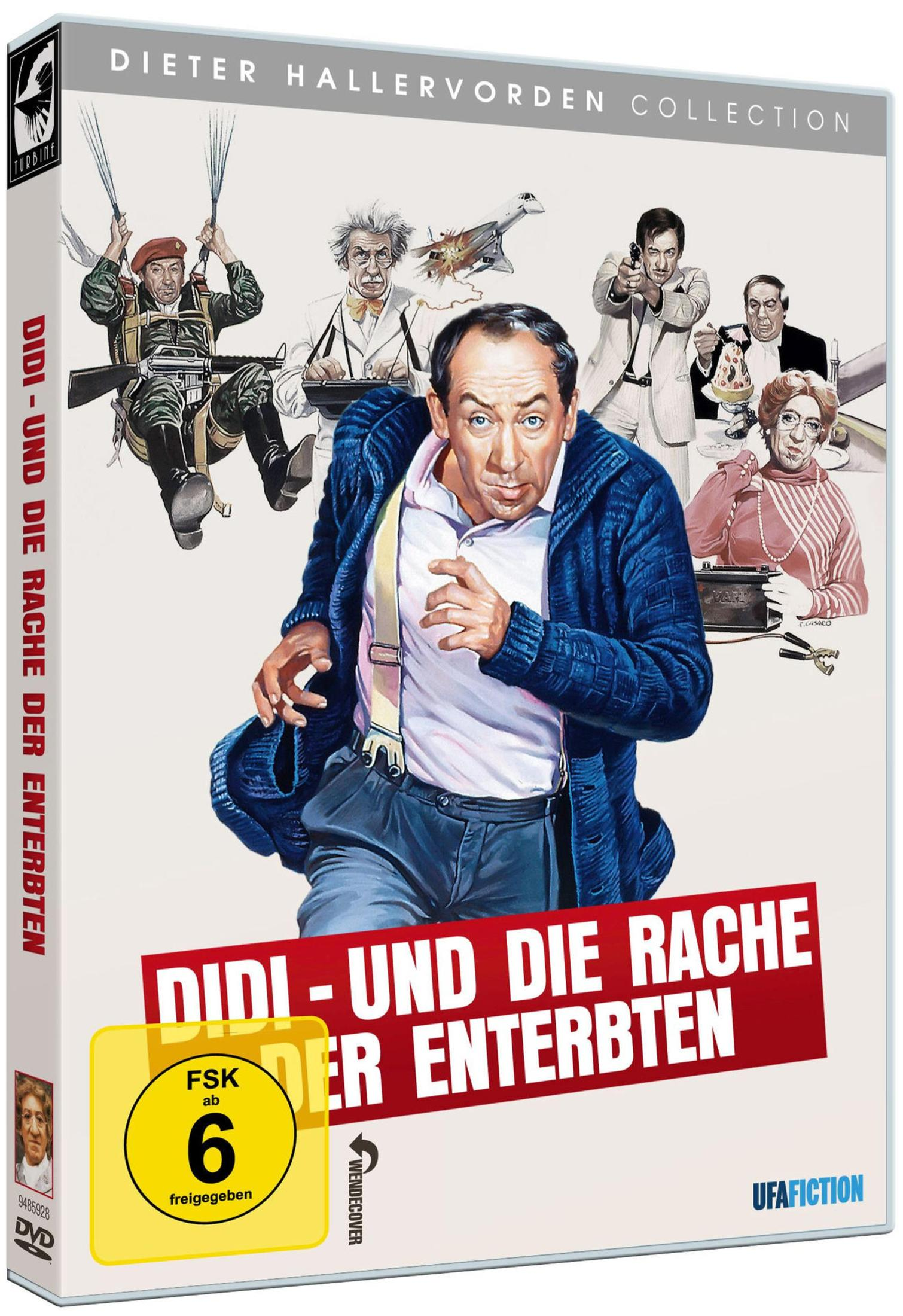 DVD-Cover von Dieter Hallervorden in Didi und die Rache der Enterbten mit verschiedenen Szenen.