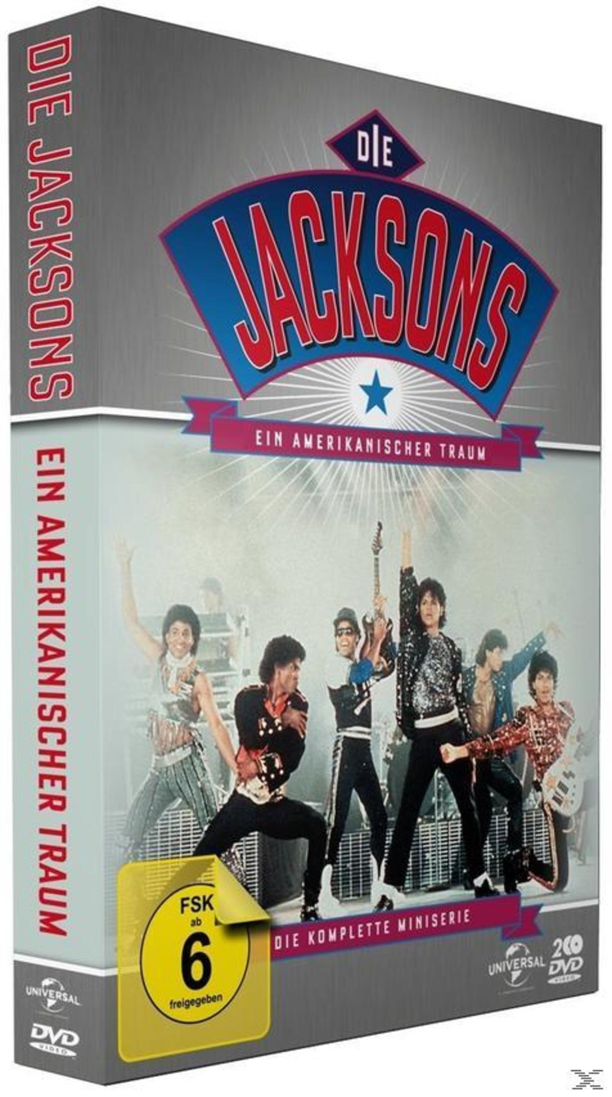 DVD-Cover von The Jacksons Ein amerikanischer Traum mit der Band auf der Bühne.