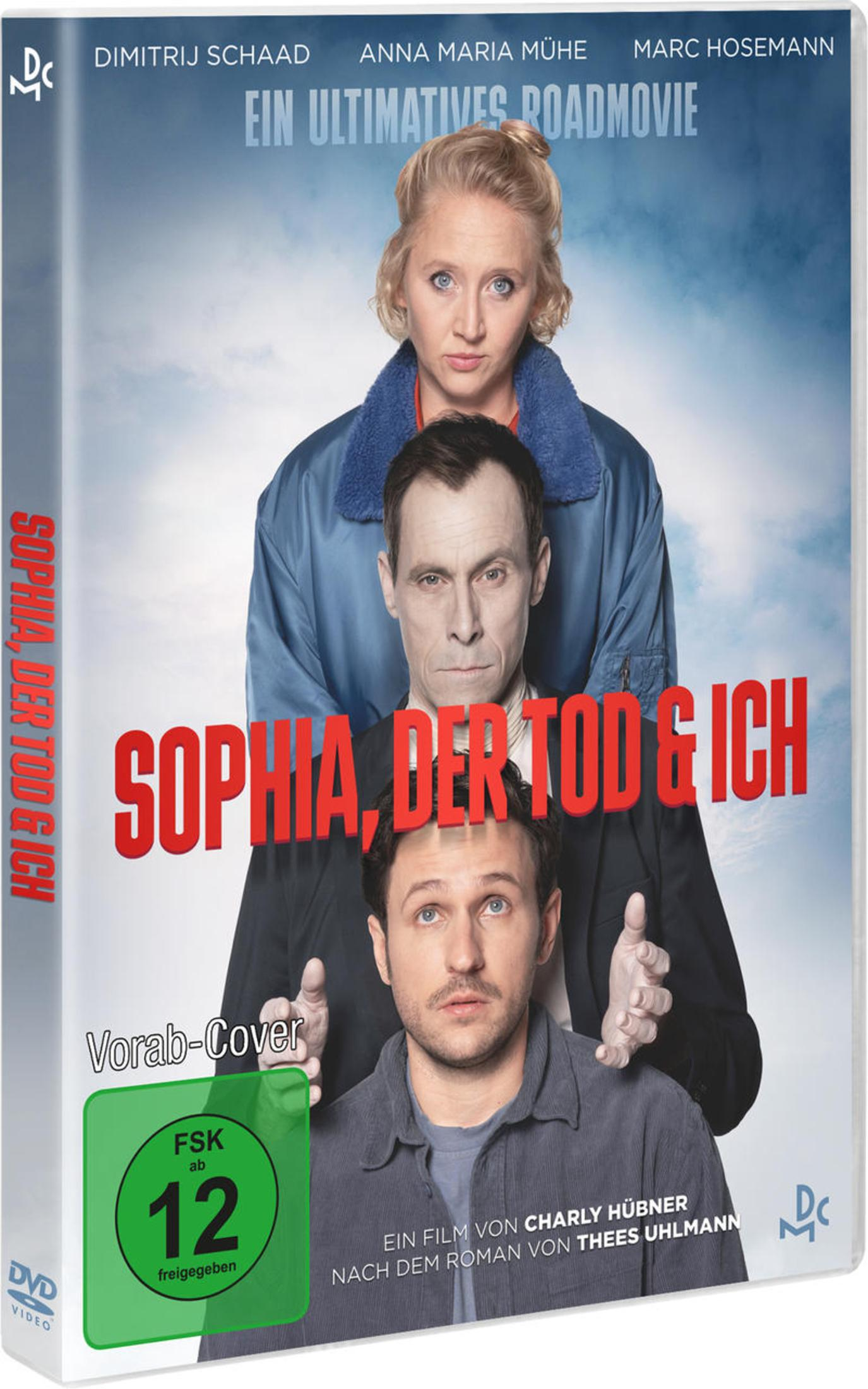 DVD-Cover von Sophia, der Tod & ich mit drei Hauptdarstellern und FSK 12 Logo.