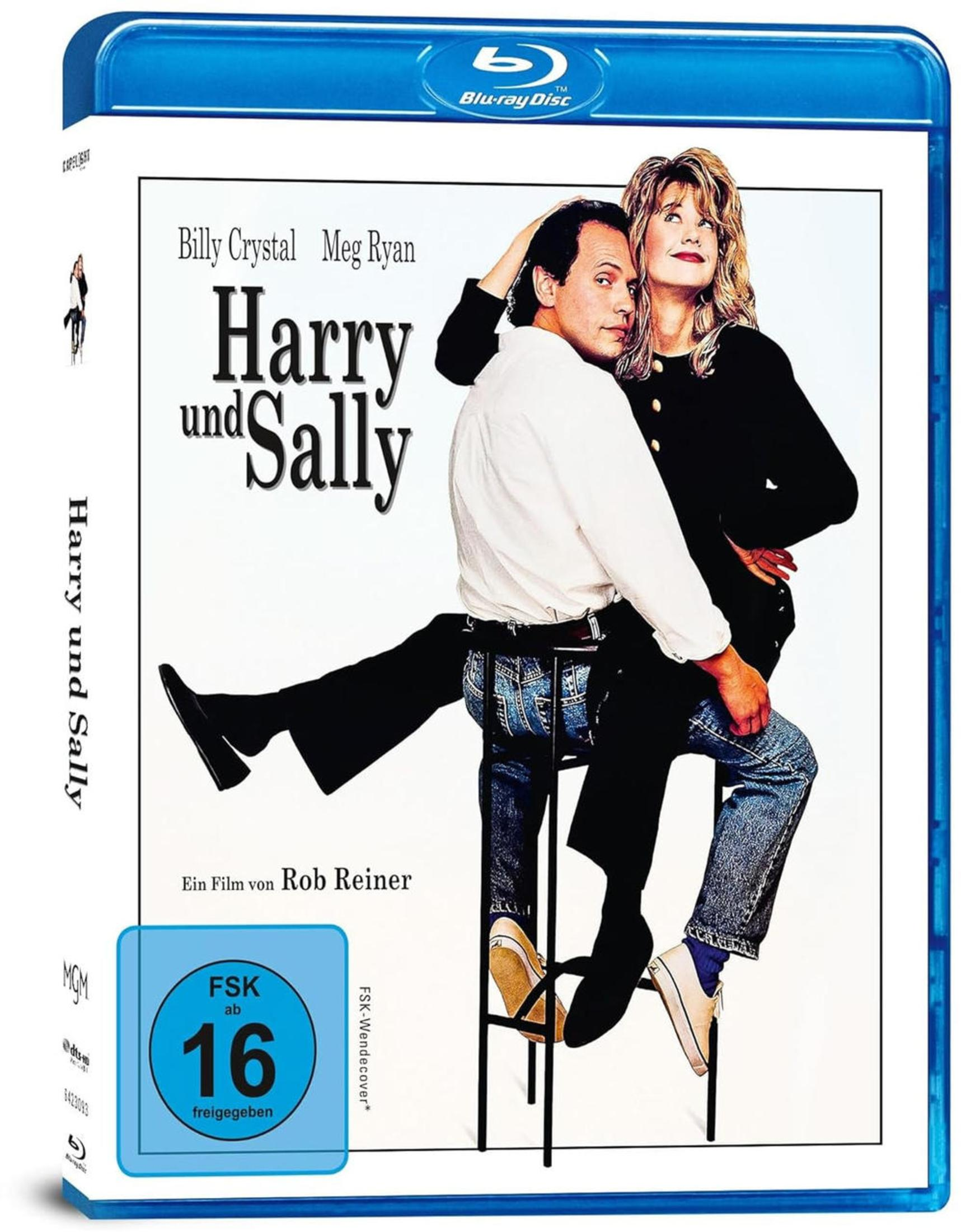 Blu-ray-Hülle des Films "Harry und Sally" mit Billy Crystal und Meg Ryan auf einem Stuhl.