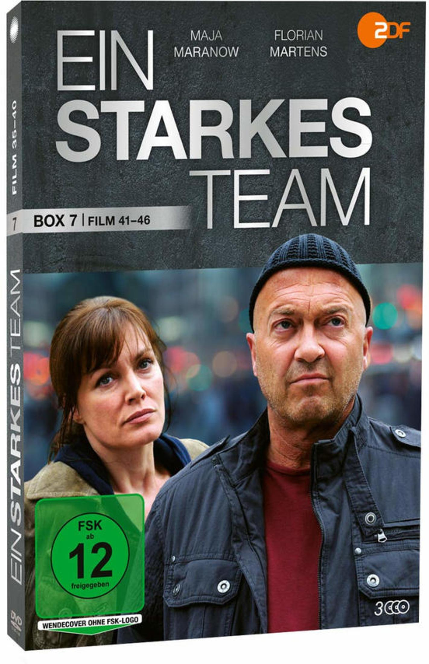 DVD-Cover der deutschen Krimiserie "Ein starkes Team" mit Maja Maranow und Florian Martens.