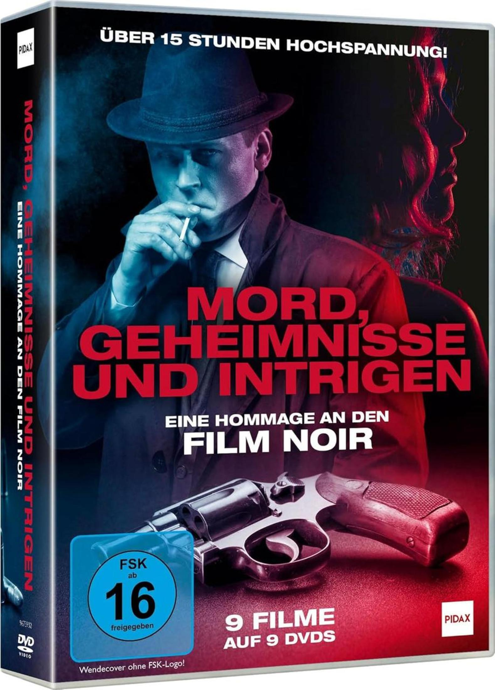 DVD-Cover mit Mann im Hut mit Zigarette, rotem Hintergrund, einer Frau im Profil und einer Waffe im Vordergrund.
