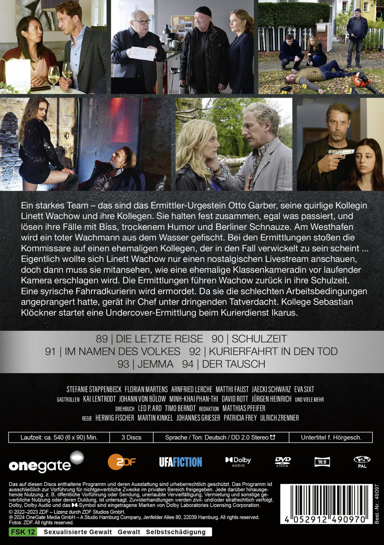 DVD-Cover mit Szenenbildern, Cast-Informationen und Zusammenfassungen für Ein starkes Team.