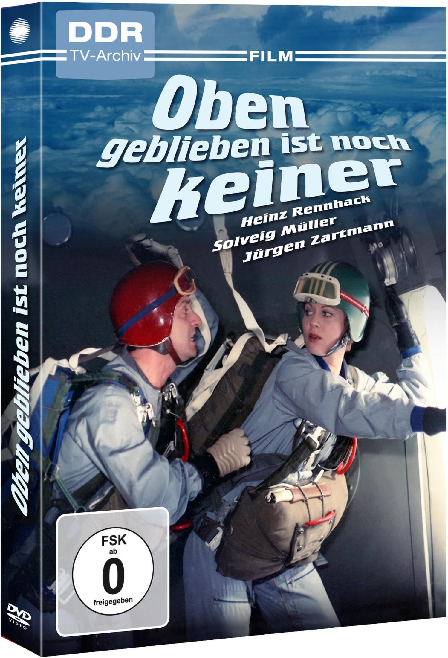 DVD-Cover für Oben geblieben ist noch keiner mit zwei Fallschirmjägern in Ausrüstung.