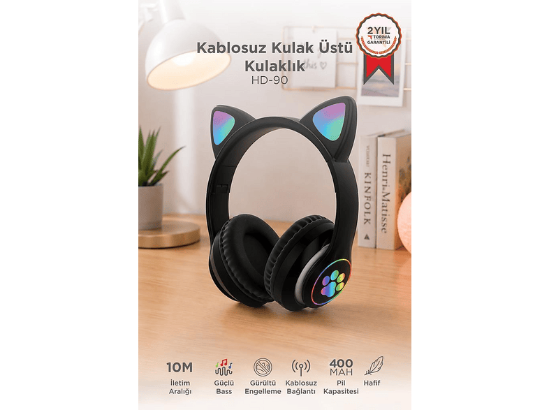 Torima STN-28 Kablosuz Siyah Bluetooth Kulak Üstü Kulaklık