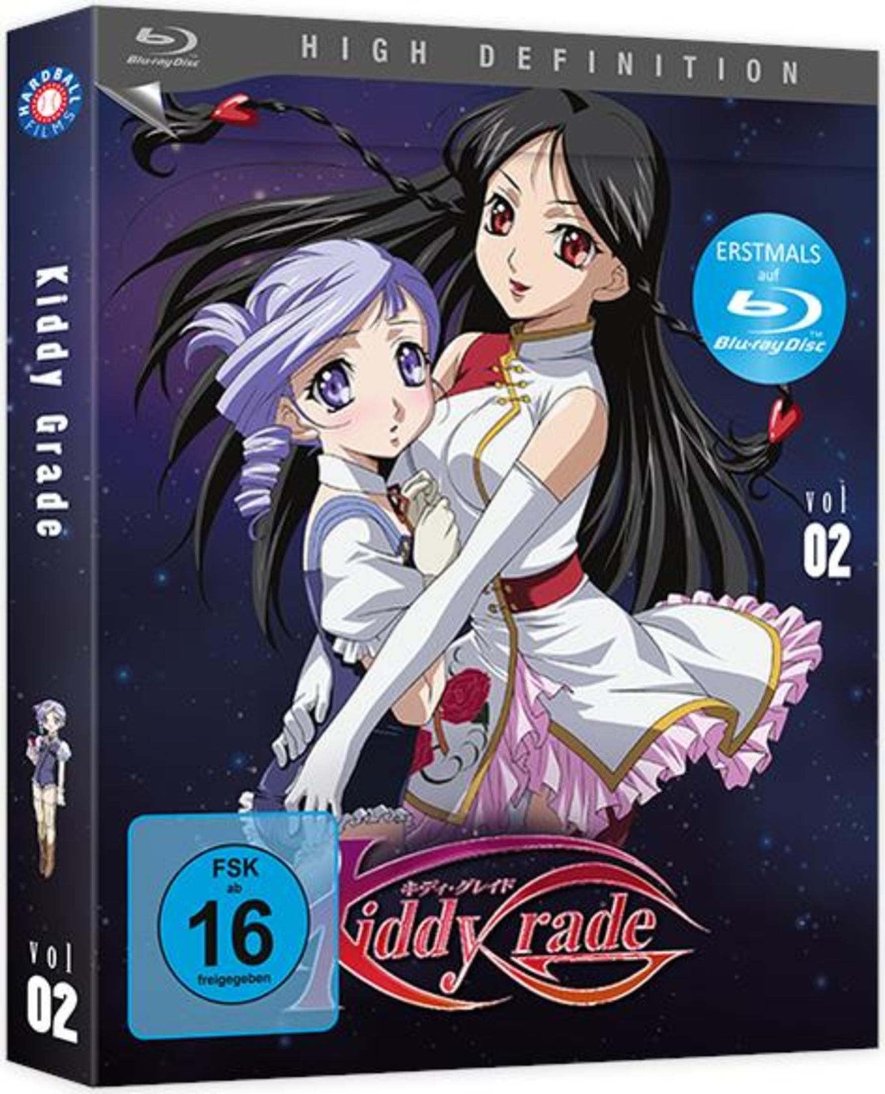 Anime-Blu-ray-Hülle mit zwei Mädchen vor einem sternenklaren Hintergrund und FSK-16-Logo.