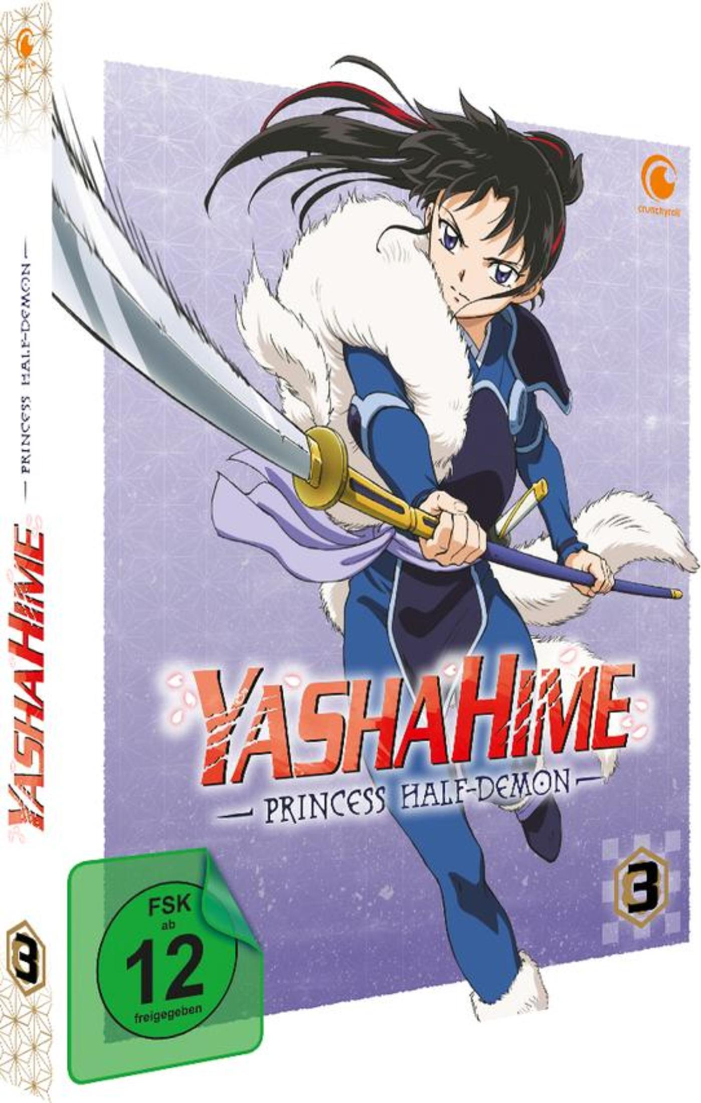 Anime-Cover zeigt Towa mit Schwert auf lilafarbenem Hintergrund, FSK 12.