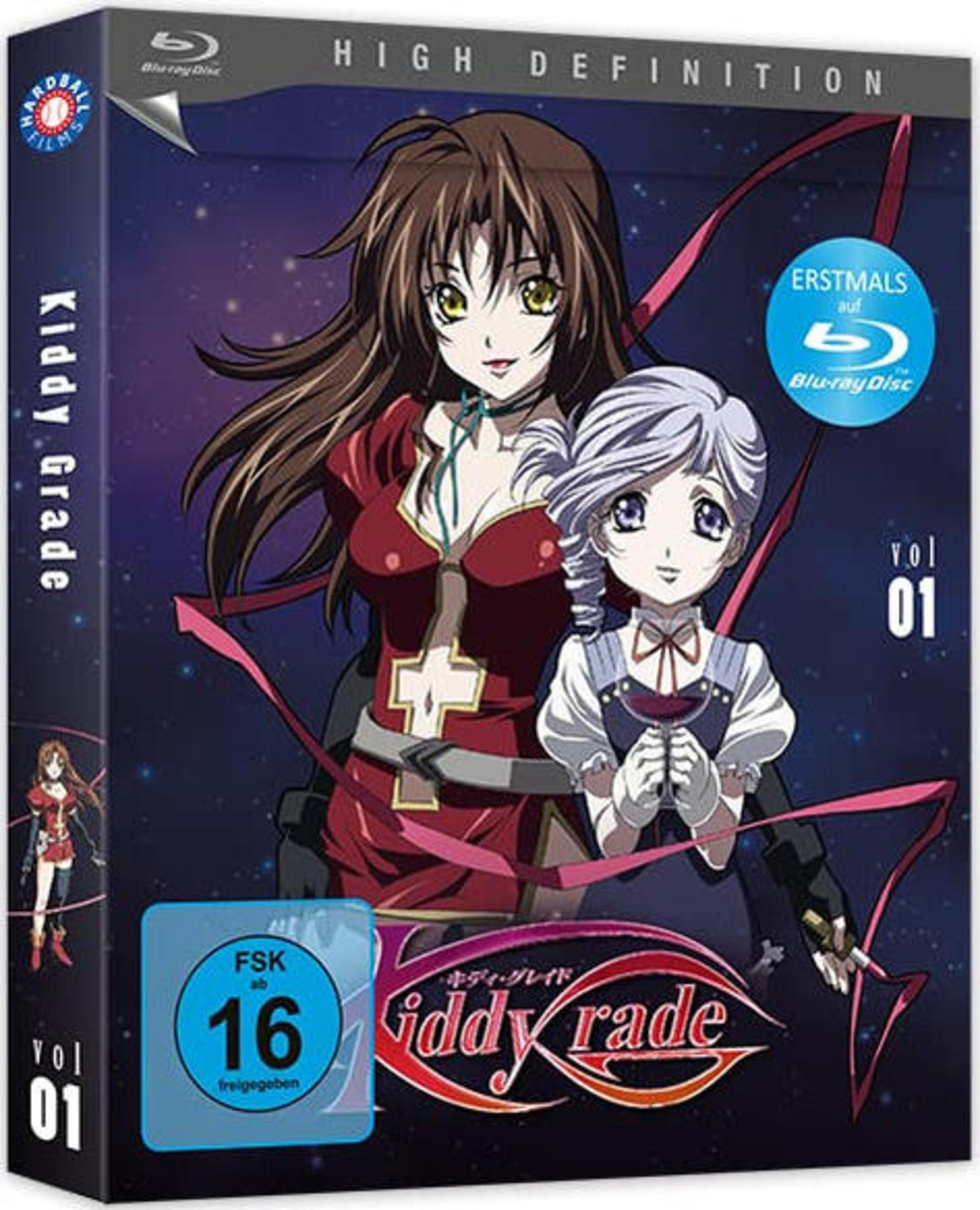 Anime-Blu-ray-Hülle mit zwei Frauen vor einem Sternenhintergrund und FSK-16-Logo.