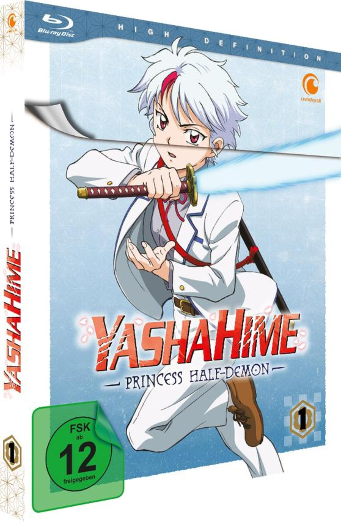 Anime-Cover mit einer weißhaarigen Figur, die ein leuchtendes Schwert vor blauem Hintergrund hält.