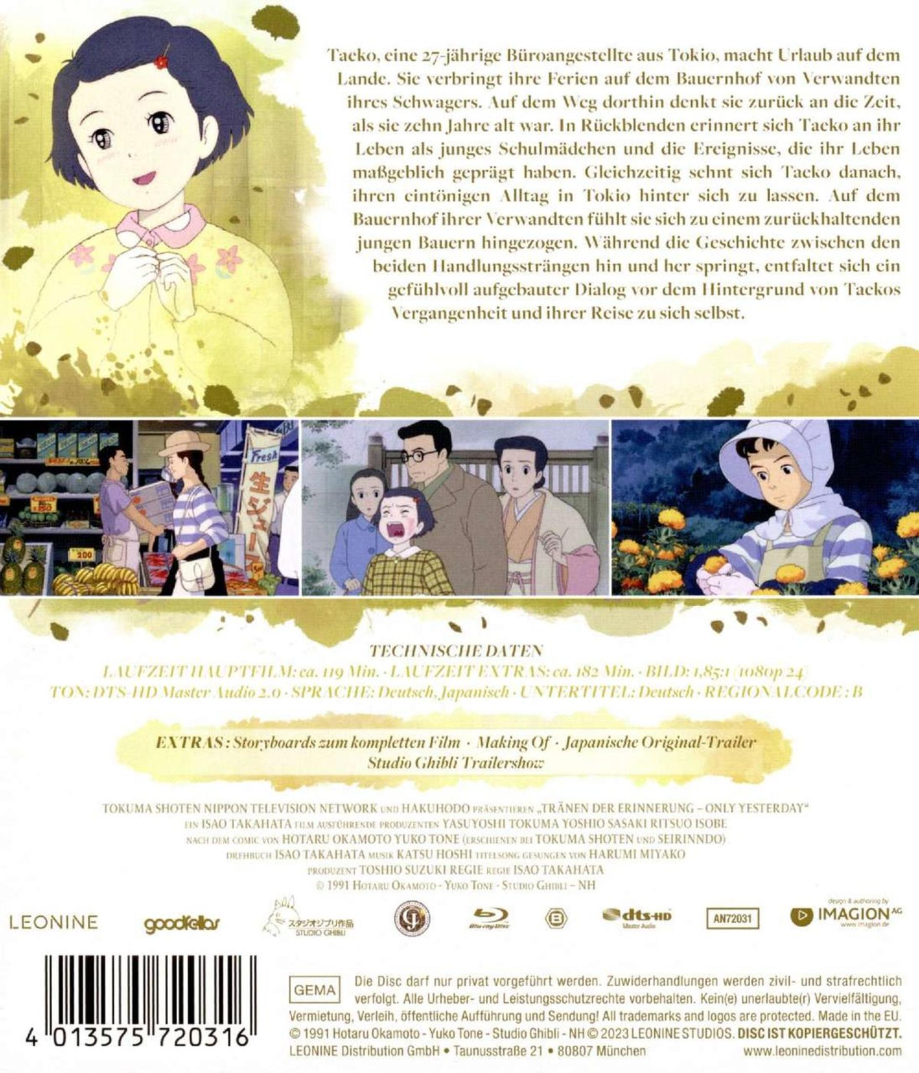 Anime-DVD-Rückseite mit Text, Szenenbildern, technischen Daten und Strichcode.