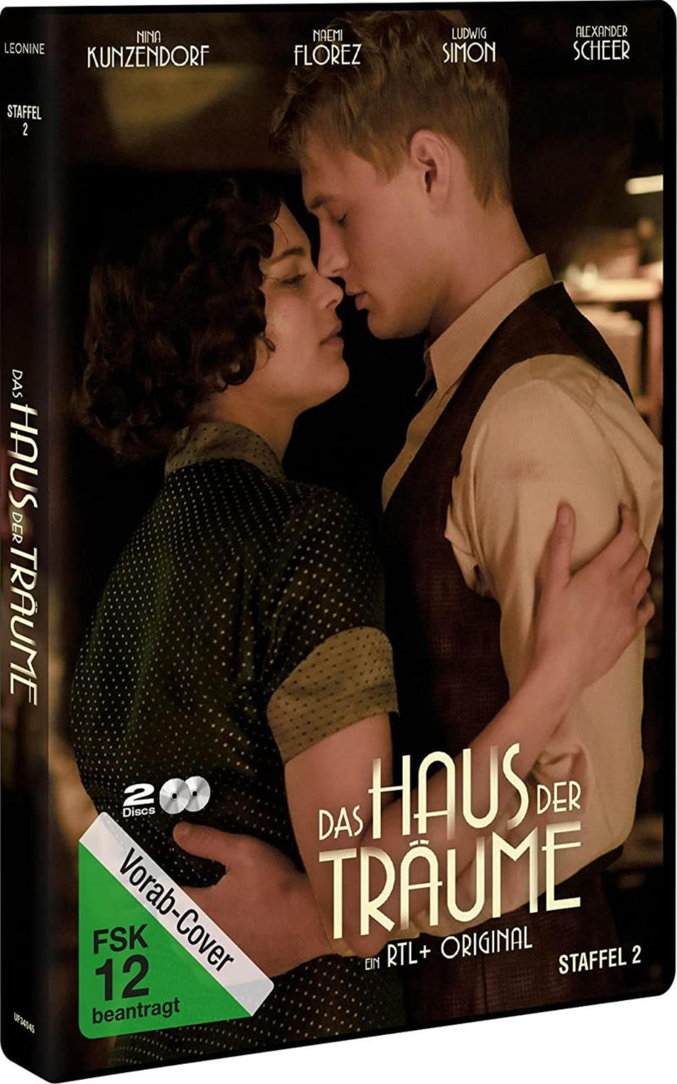 DVD-Cover von 'Das Haus der Träume' zeigt ein junges Paar, das sich nahe ist.