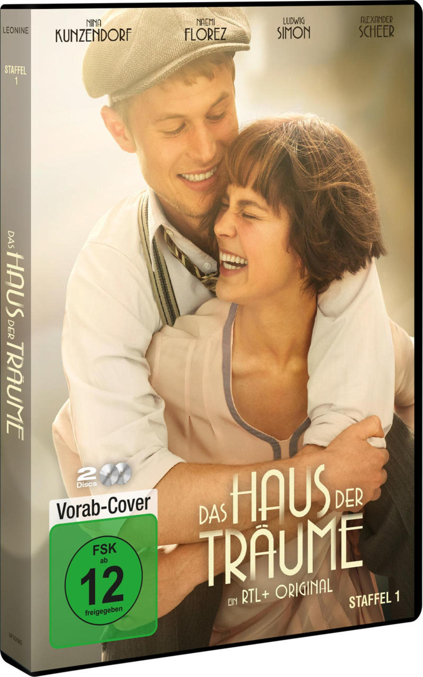 DVD-Cover von Das Haus der Träume mit einem lachenden Paar in historischer Kleidung.