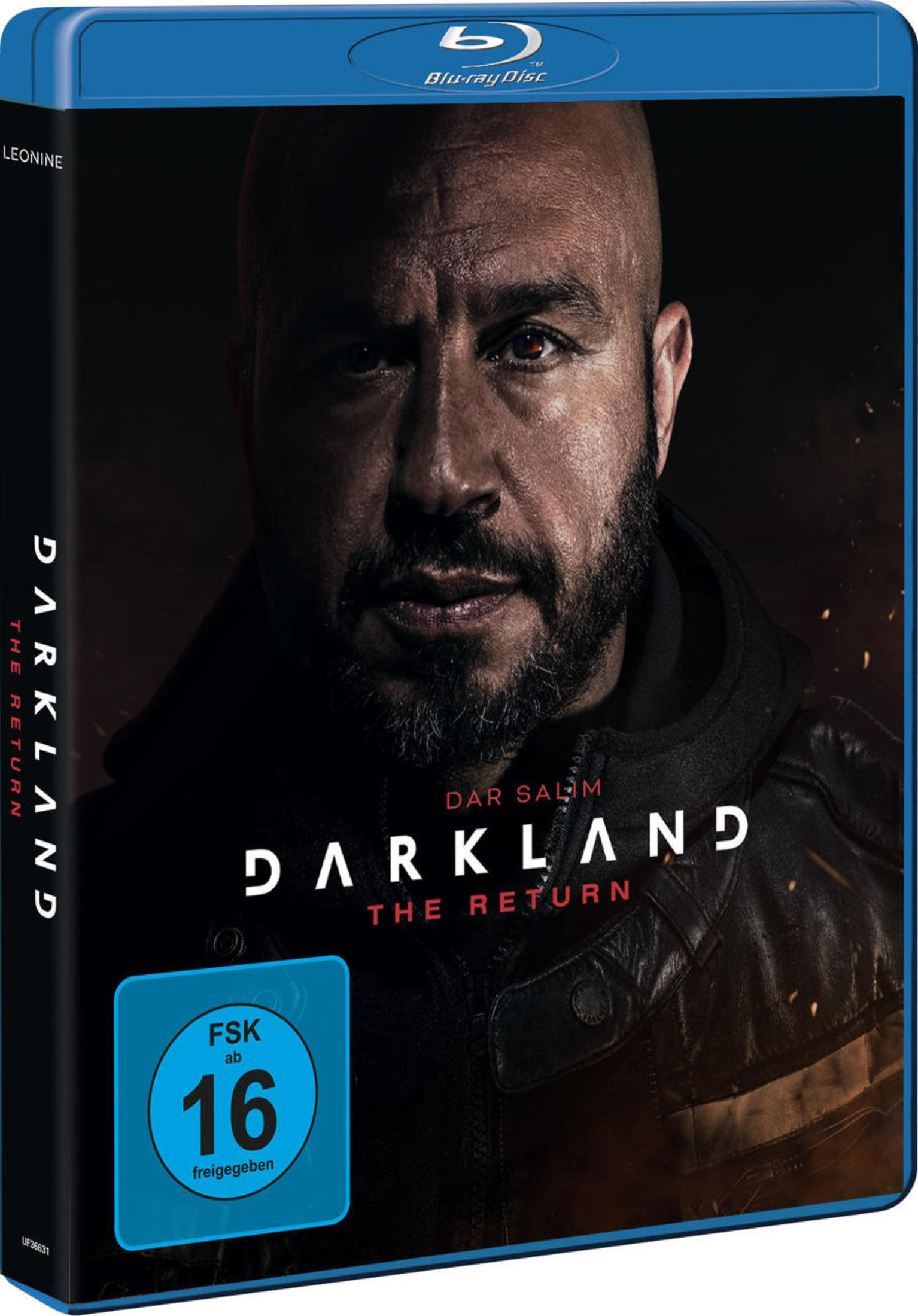 Blu-ray-Hülle des Films Darkland The Return mit dem Porträt von Dar Salim auf dunklem Hintergrund.