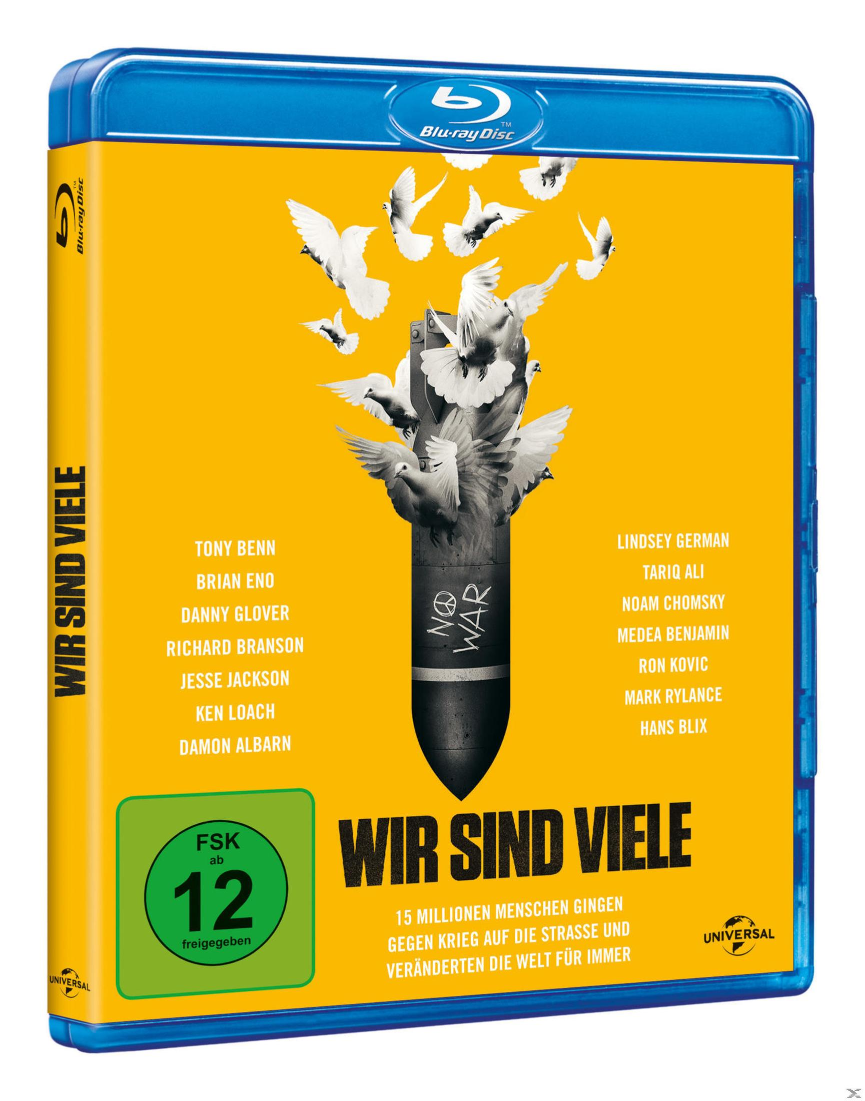Blu-ray-Hülle "Wir sind viele" mit gelbem Cover, einer Bombe und weißen Tauben.
