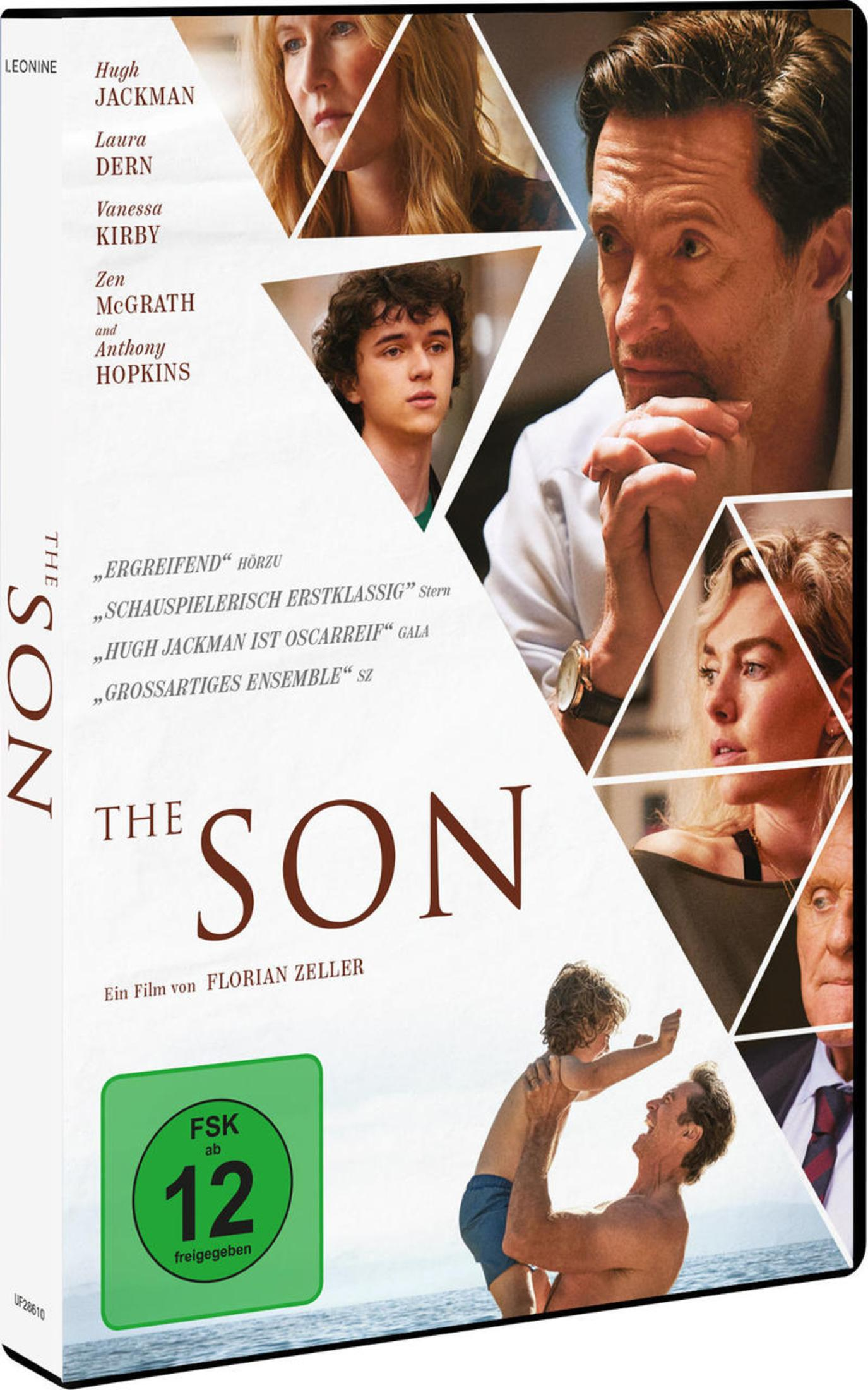 DVD-Cover des Films Der Sohn mit Porträts der Darsteller und einer FSK-12-Altersfreigabe.