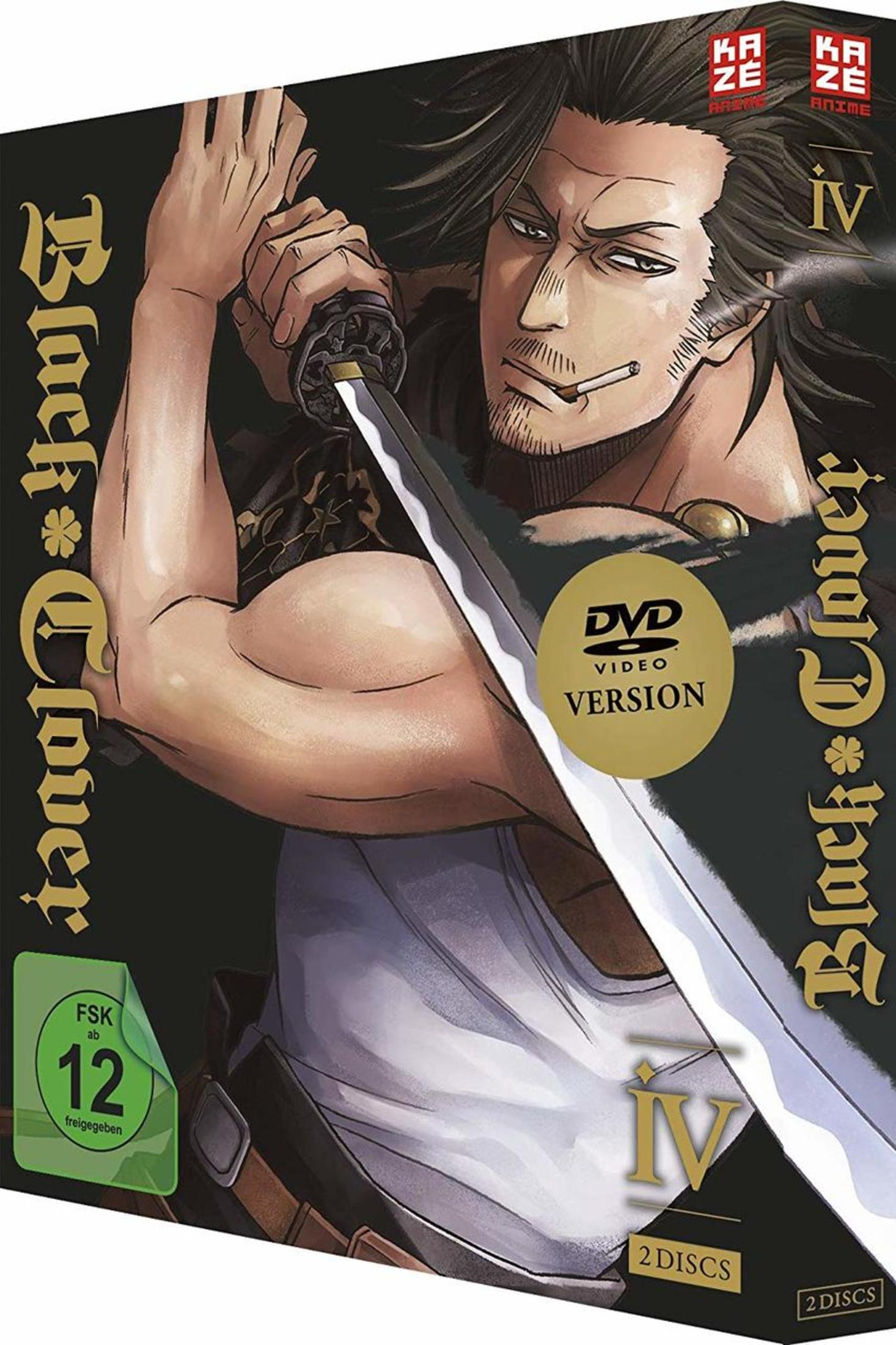 Anime-DVD-Cover zeigt einen Mann mit dunklen Haaren, Bart und Zigarette, der ein großes Schwert in den Händen hält.