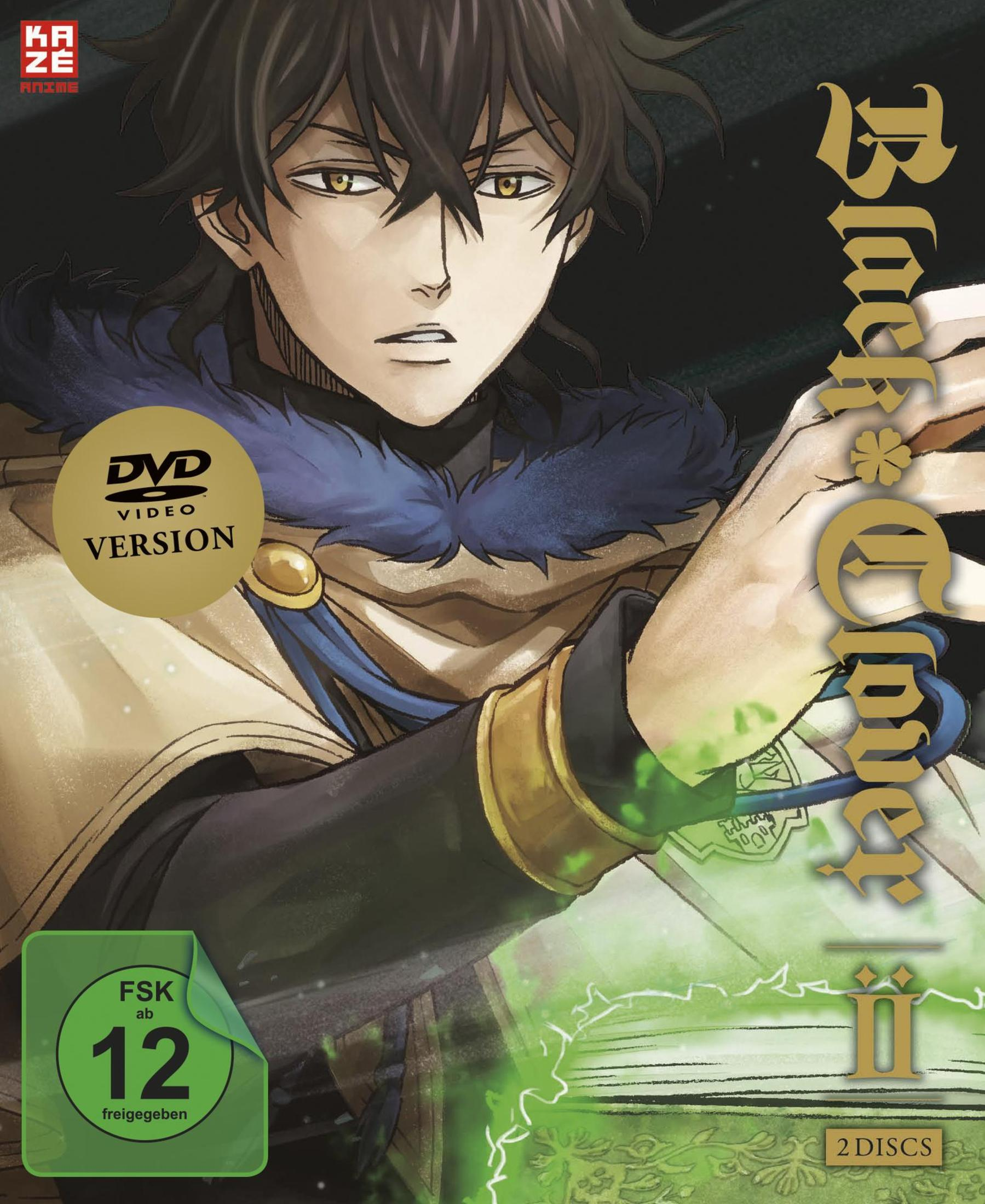 Anime-Cover mit Yuno aus Black Clover, der ein Zauberbuch mit grünem Licht hält.