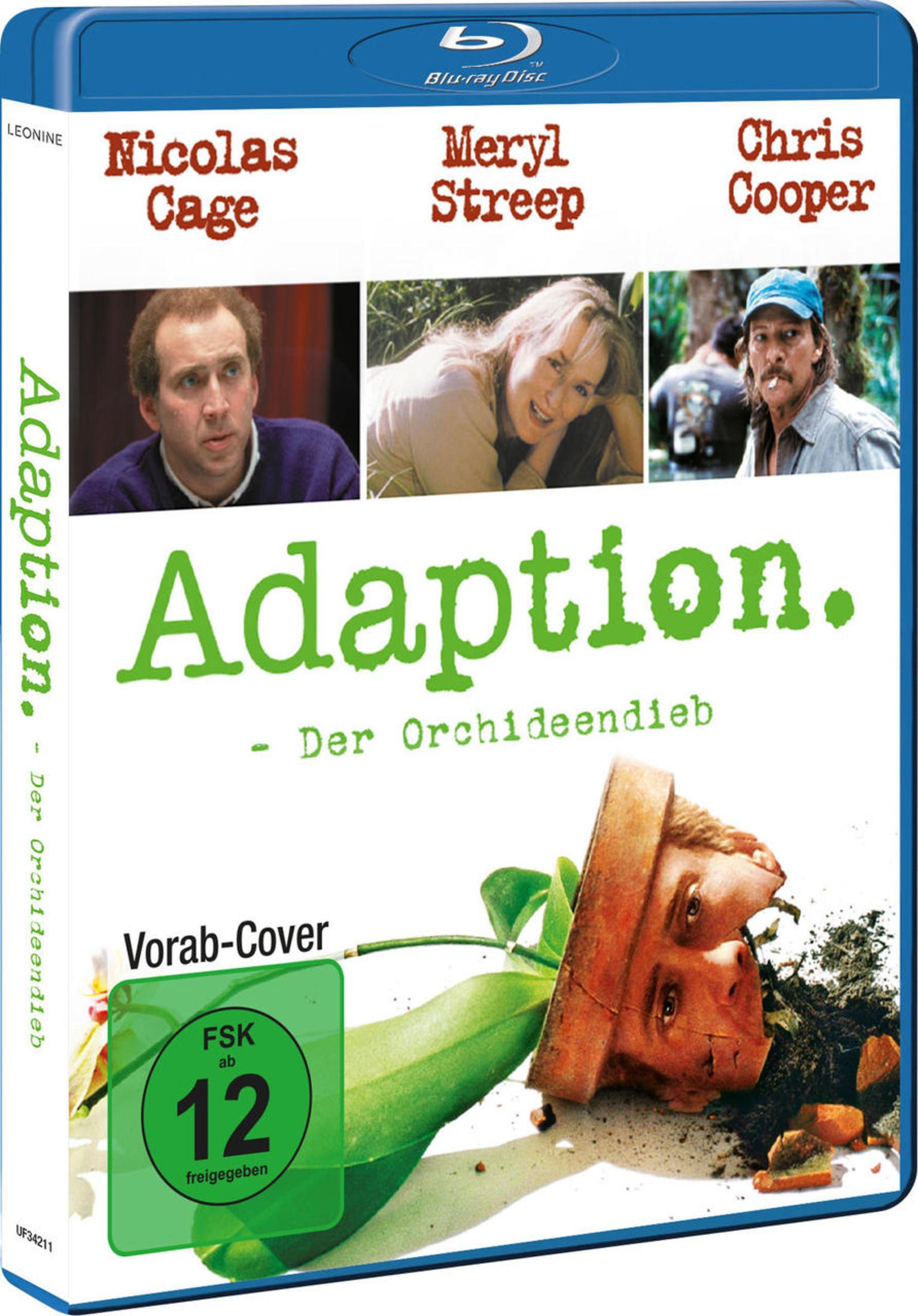 Blu-ray Cover von Adaption mit Nicolas Cage, Meryl Streep und Chris Cooper.
