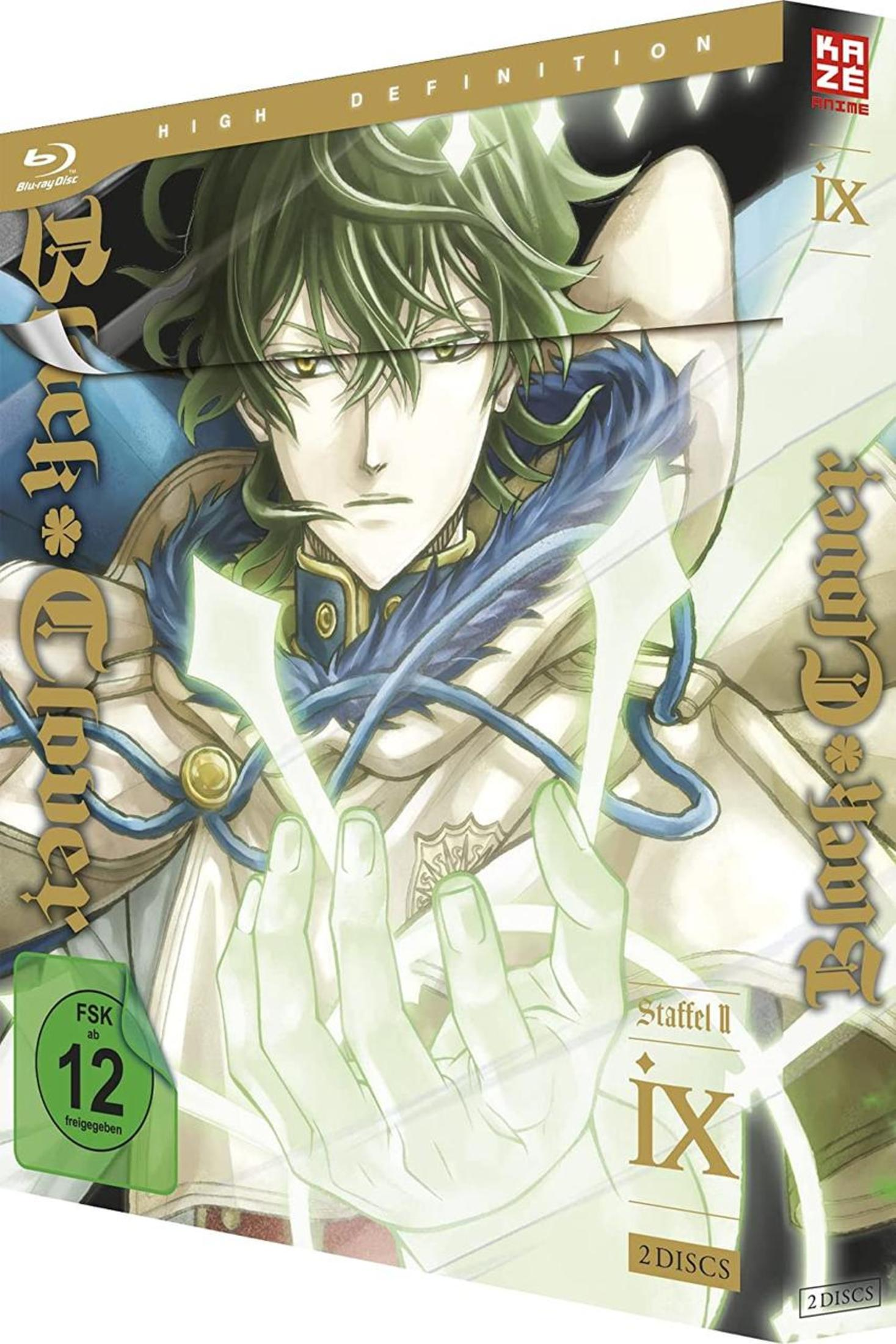 Anime-Cover mit einem grünhaarigen Charakter, der weiß leuchtende Gegenstände hält.