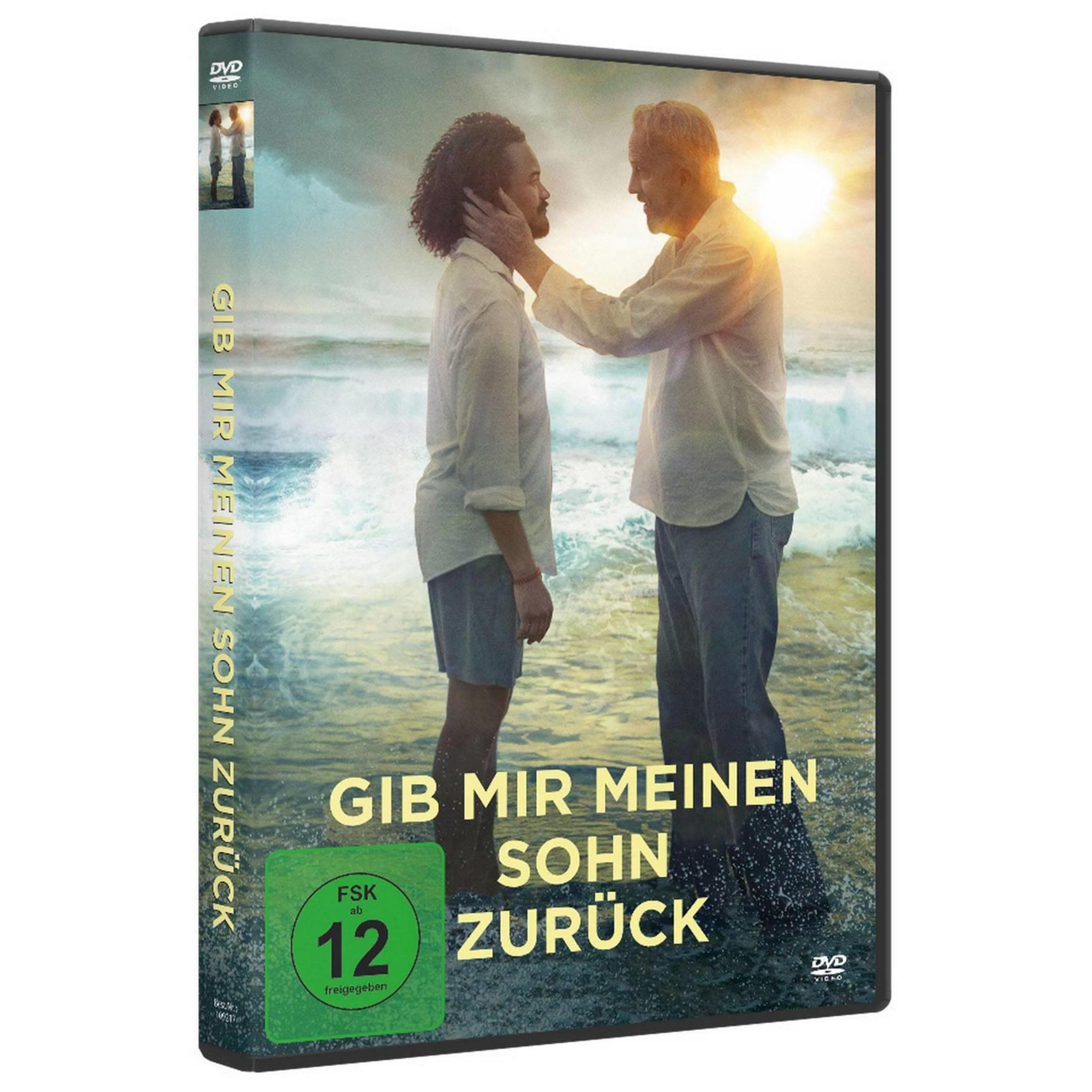 DVD-Cover mit älterem und jüngerem Mann am Strand bei Sonnenuntergang.
