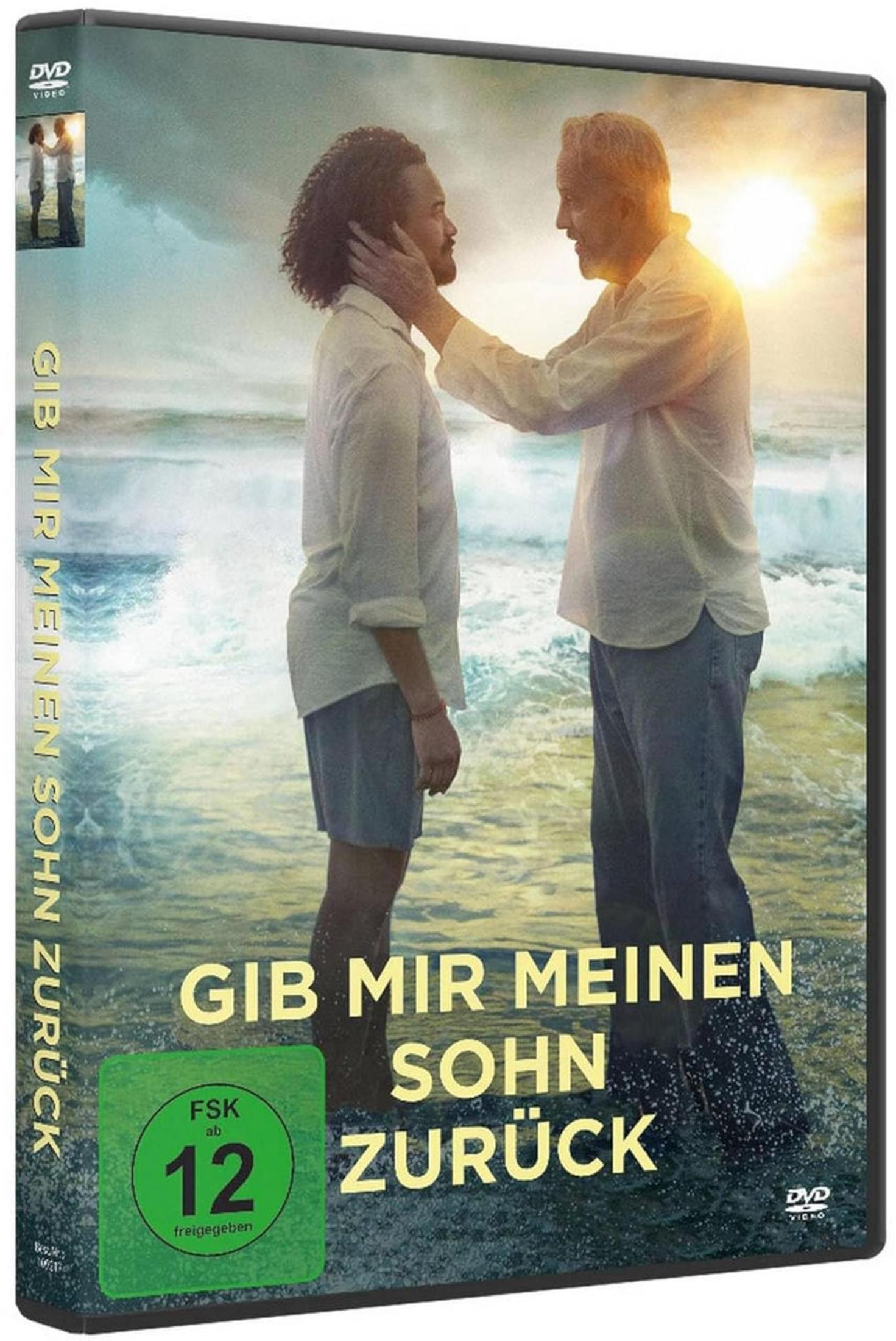 DVD-Hülle von Gib mir meinen Sohn zurück mit zwei Männern am Strand vor dem Meer.