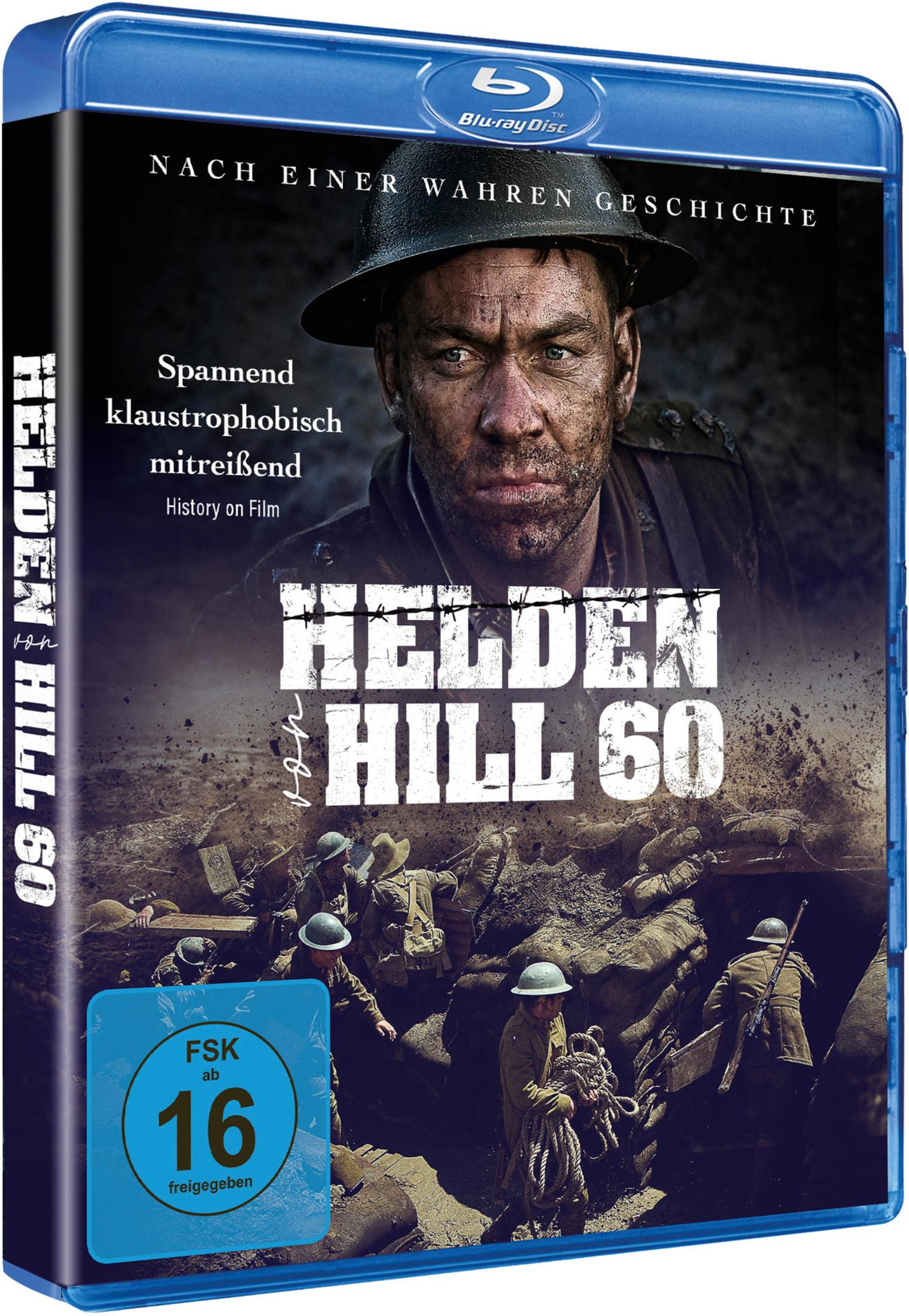 Blu-ray-Hülle von Helden von Hill 60 mit dreckigem Soldaten im Vordergrund und Schützengraben unten.
