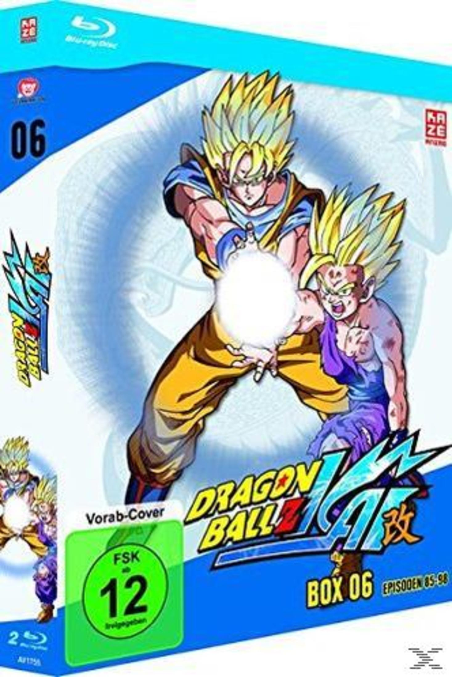 Dragon Ball Z Kai Box 06 Blu-ray-Cover mit Goku und Gohan, die einen Energieball halten.